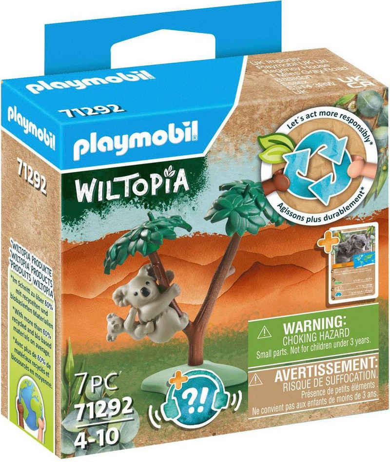 Playmobil® Konstruktions-Spielset Wiltopia - Koala mit Jungtier (71292), Wiltopia, (7 St), teilweise aus recyceltem Material; Made in Europe