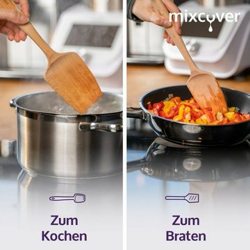Mixcover Küchenmaschinen-Adapter mixcover Nachhaltiger Holzspatel Zubehör Monsieur Cuisine Connect & Smart