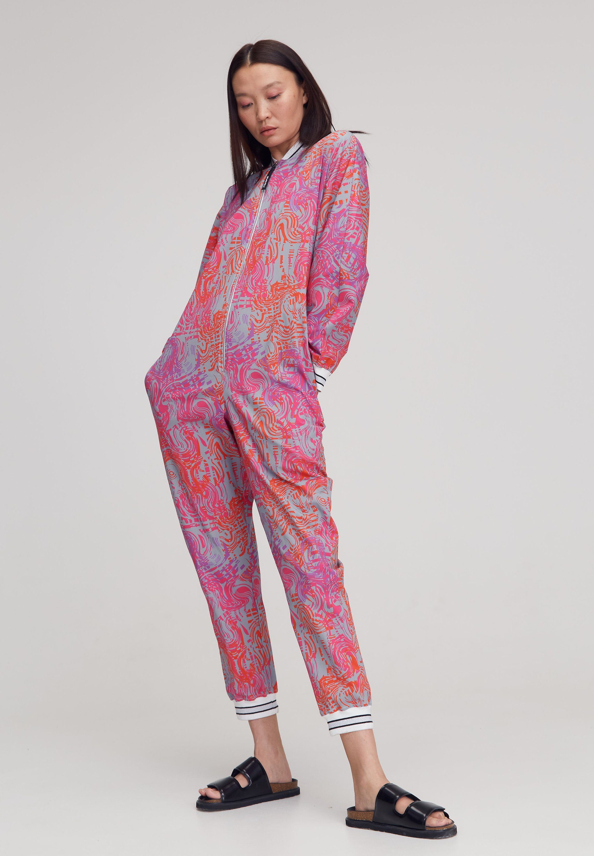 pink Bombersuit Monosuit Jumpsuit