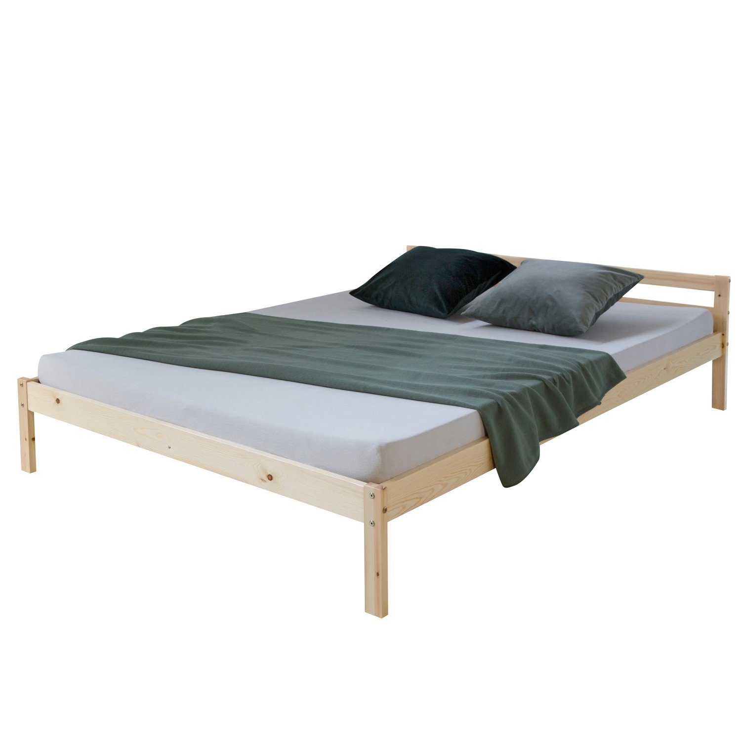 Homestyle4u Holzbett Einzelbett Doppelbett Kinderbett Holz günstig online kaufen