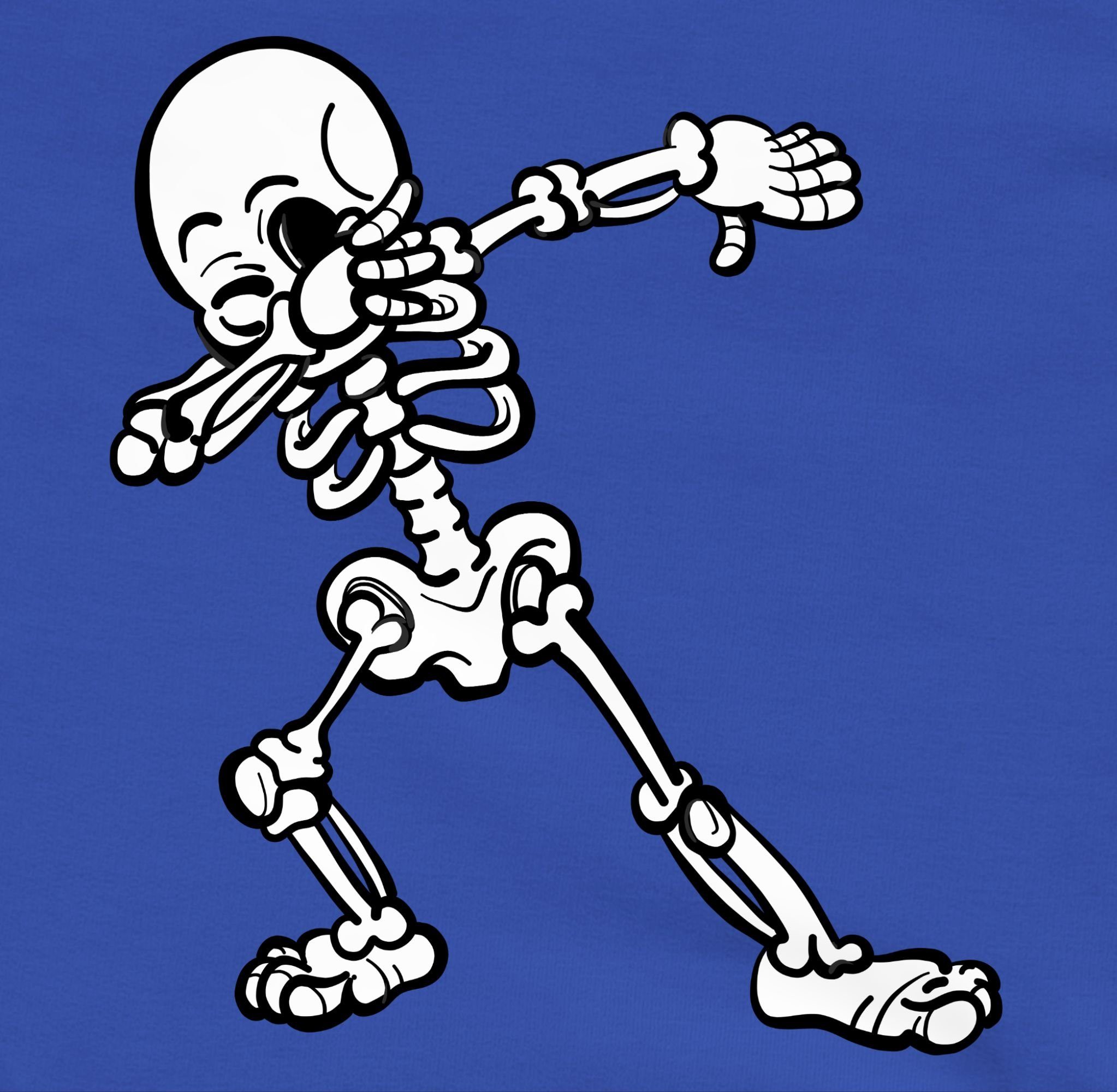 Shirtracer Sweatshirt Dabbing Skelett Halloween Royalblau 1 Jungs für Kinder Kostüme