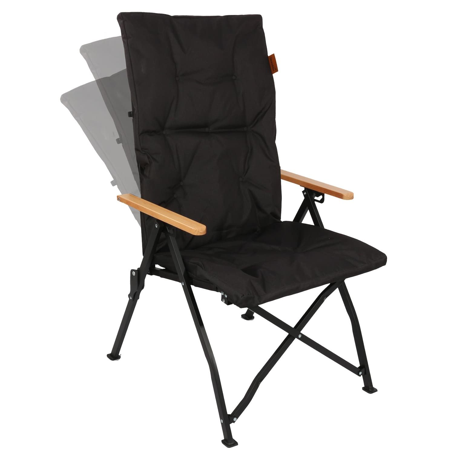 Skandika Campingstuhl Nojata, Hochlehner faltbar, Anti-Rutsch-Füße, Tragetasche, 73x55x98cm, 3-Fach verstellbare Rückenlehne, Sitzhöhe 43 cm, 5,2 kg leicht