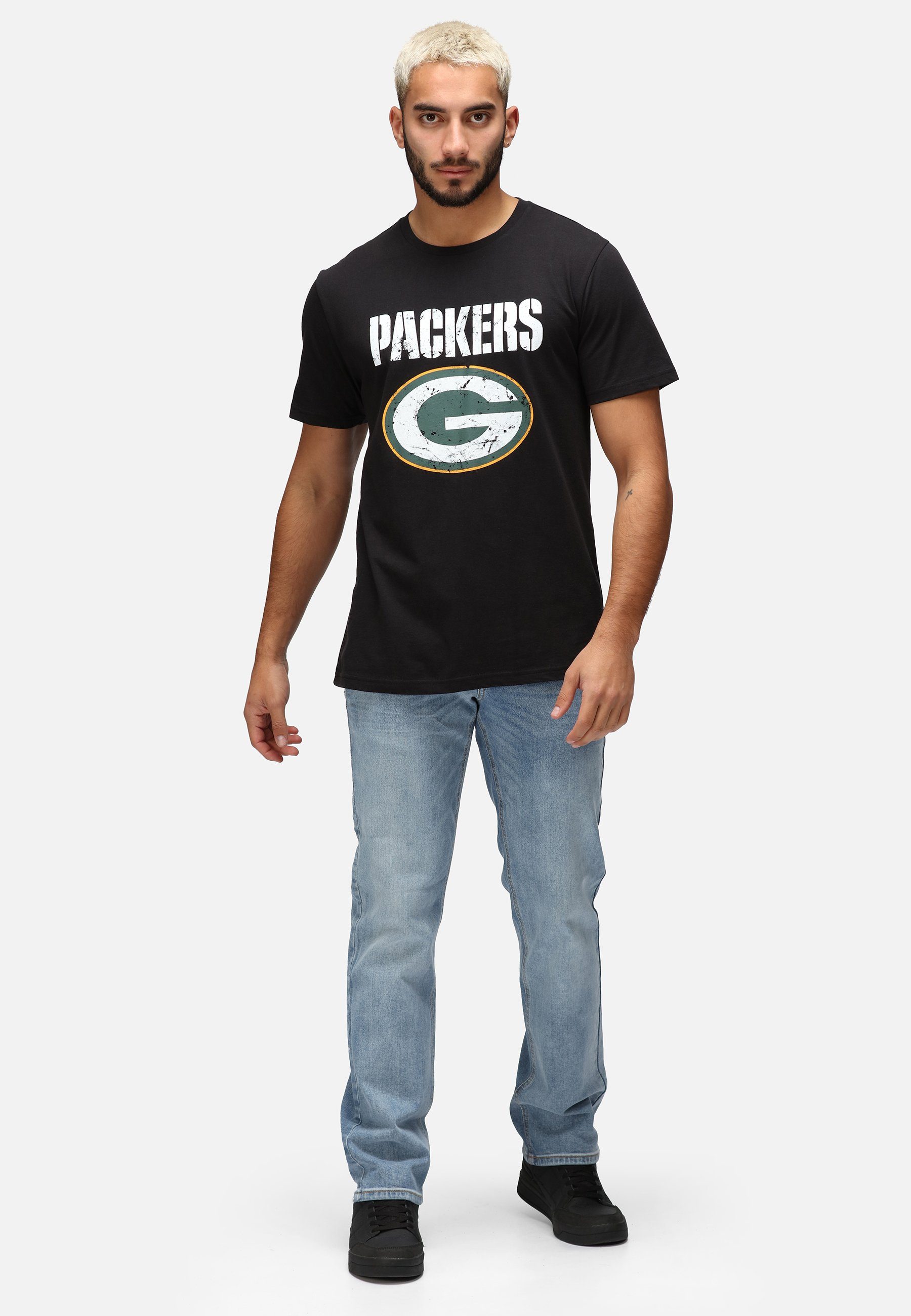 Recovered PACKERS T-Shirt Bio-Baumwolle GOTS zertifizierte LOGO NFL