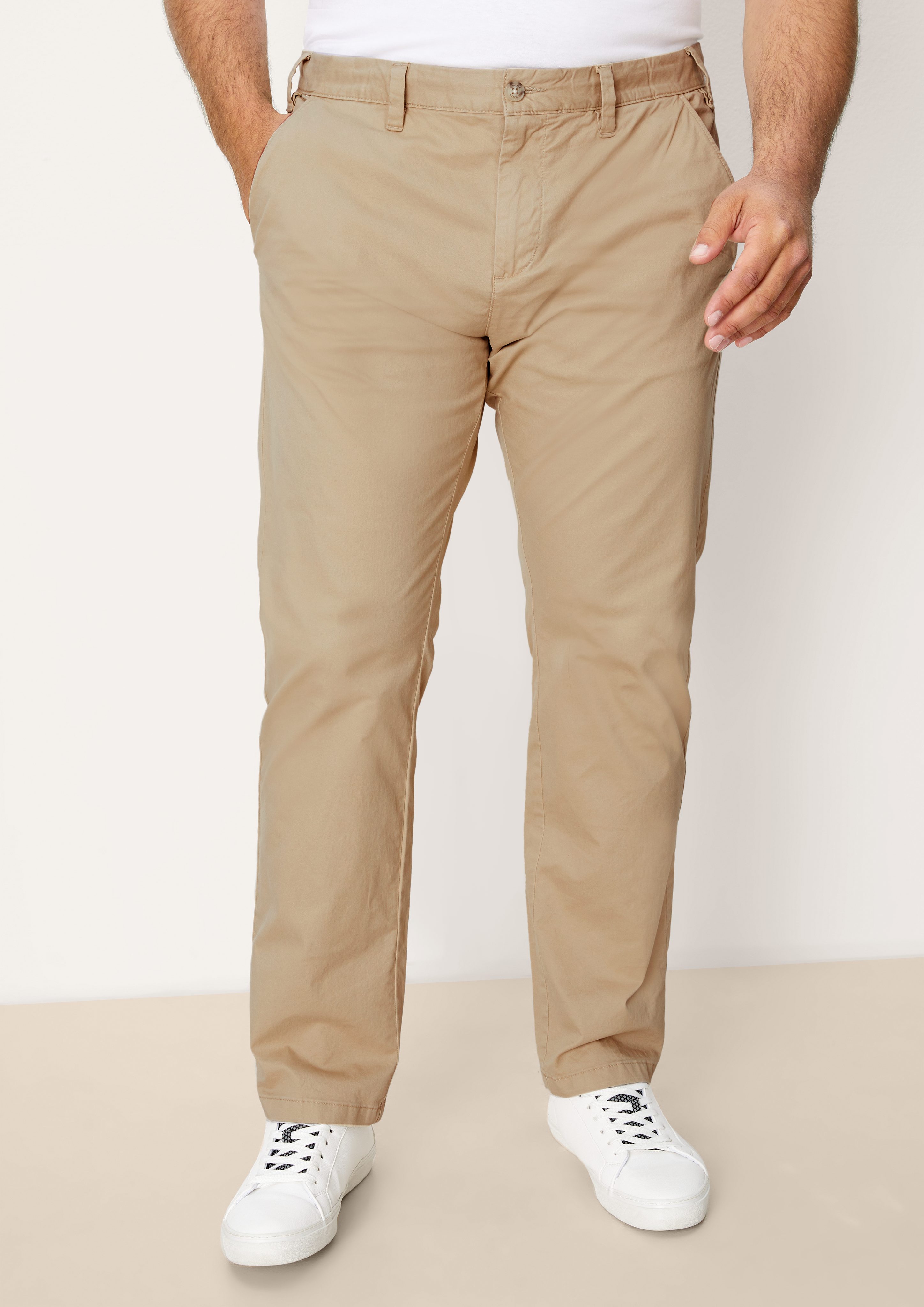 s.Oliver Stoffhose Relaxed: Chino aus Baumwolltwill beige