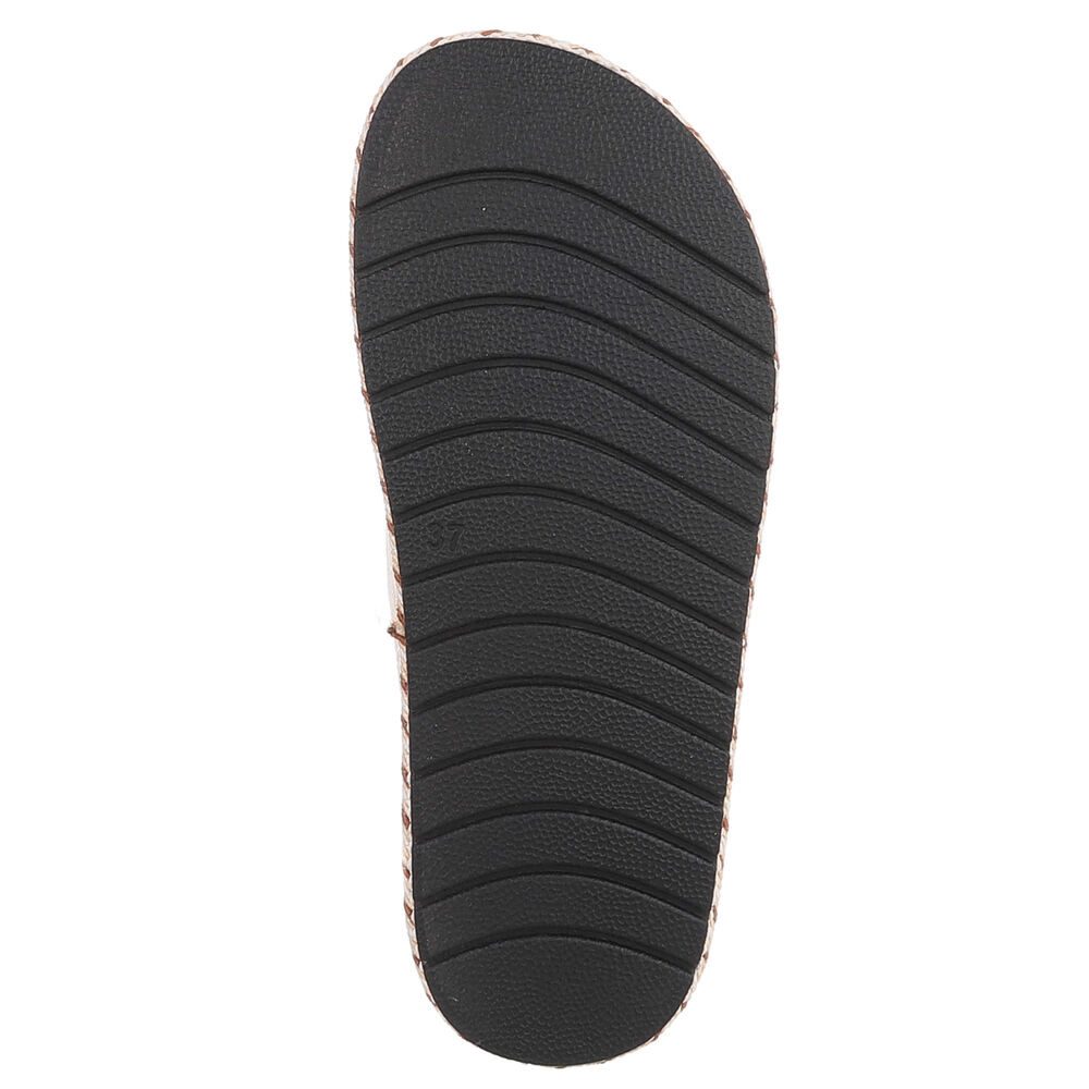 Ital-Design Damen Plateau-Pantolette mit Kreuzbanddesign Plateausandaletten (91895579) Flach Pantoletten in Braun