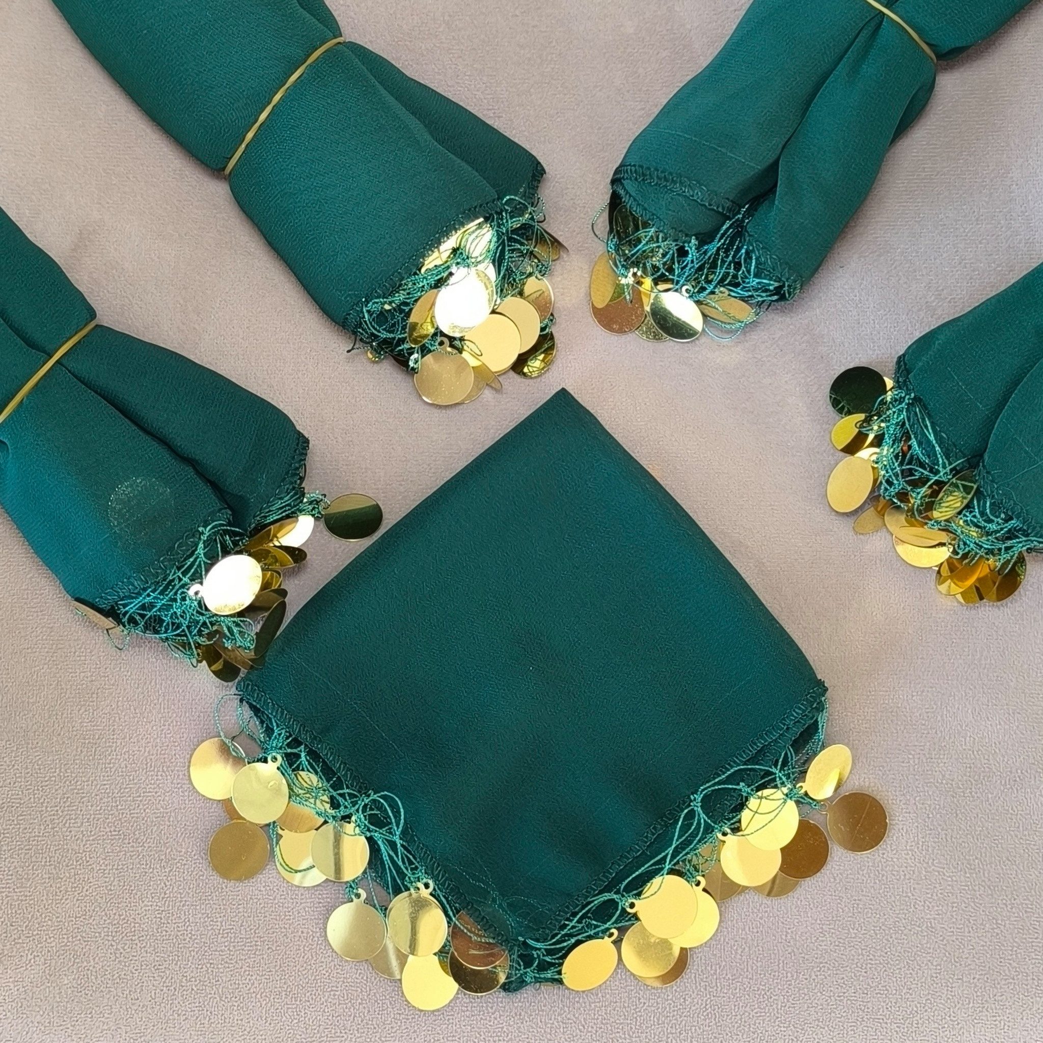 Erya Lounge Modetuch 10x Luxus Halay Mendili Set Tanztücher Dügün Hochzeit Verlobung Kina, (30-St), 20 x 20 cm