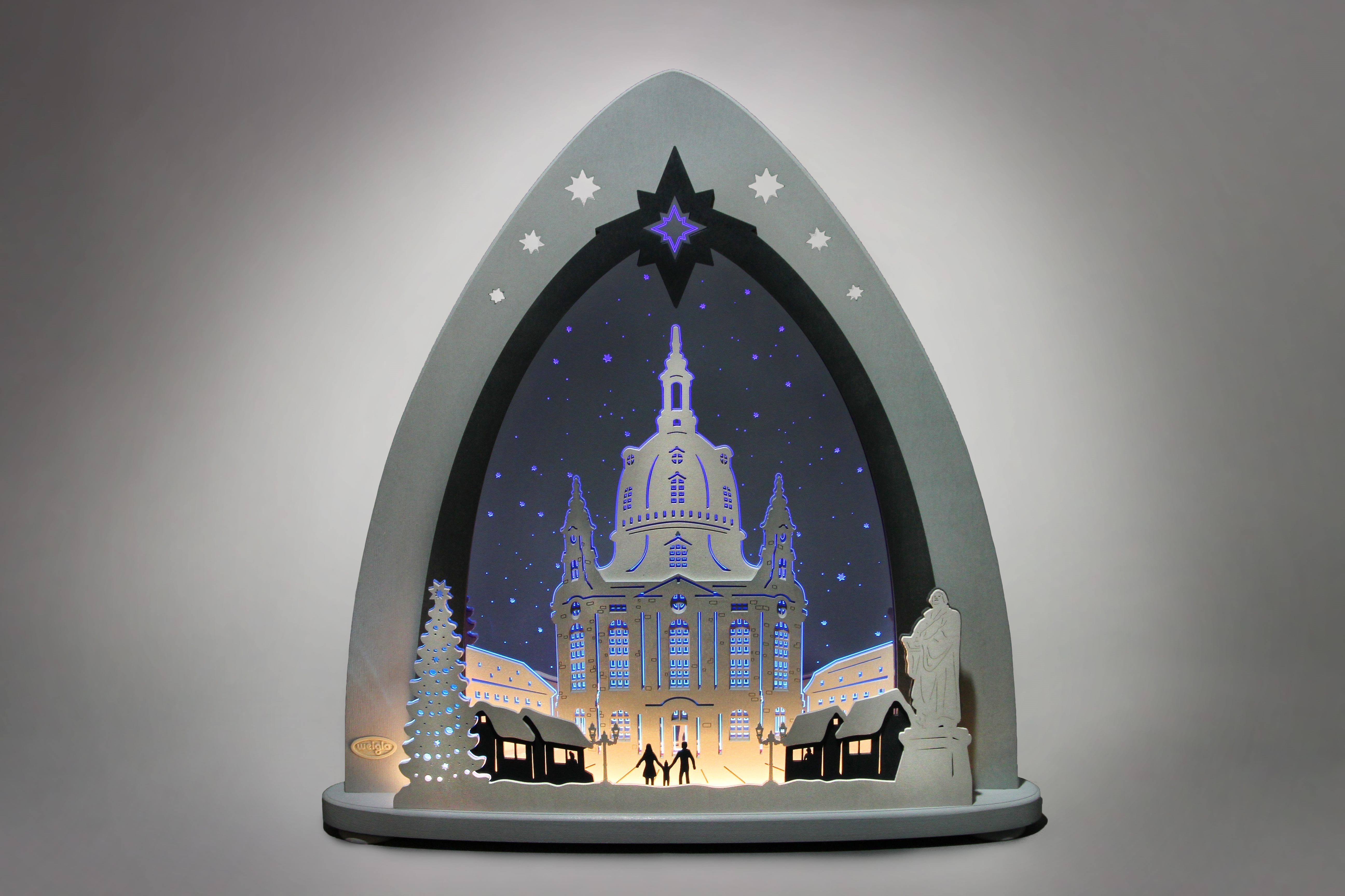 Weigla NEU Frauenkirche 52cm Lichterbogen Lichterspitze Dresdener Länge ca