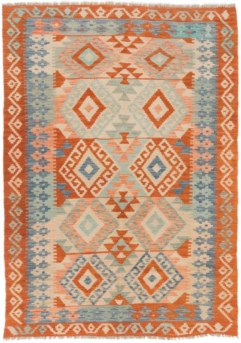 Orientteppich Kelim Afghan 118x166 Handgewebter Orientteppich, Nain Trading, rechteckig, Höhe: 3 mm