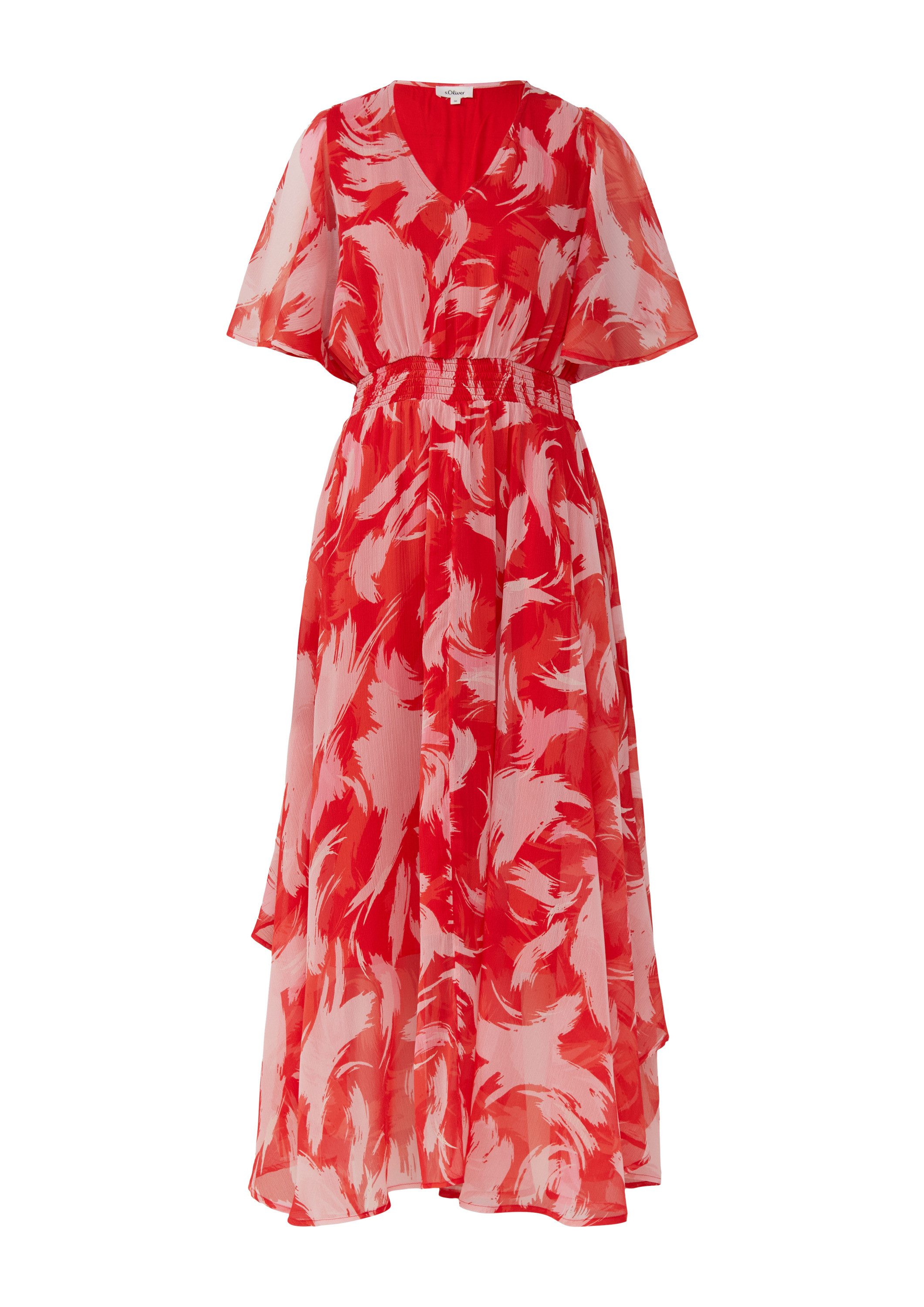 s.Oliver Maxikleid Kleid Maxikleid aus Chiffon mit gesmokter Taille günstig online kaufen