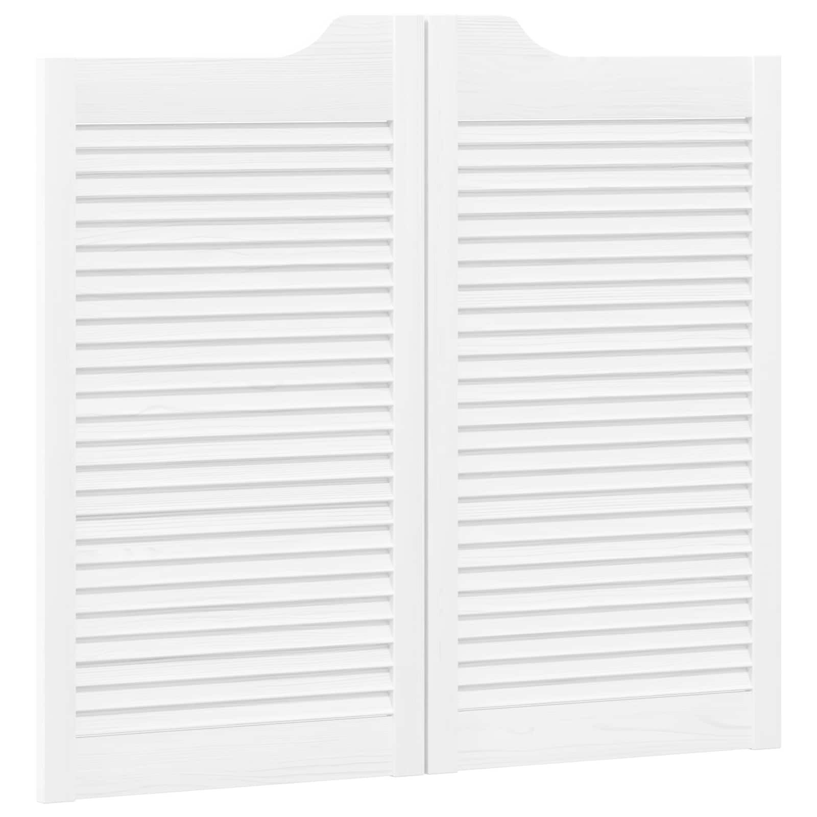 vidaXL Haustür Schwingtüren Weiß 90 x 40 cm Massives Kiefernholz (1-St)