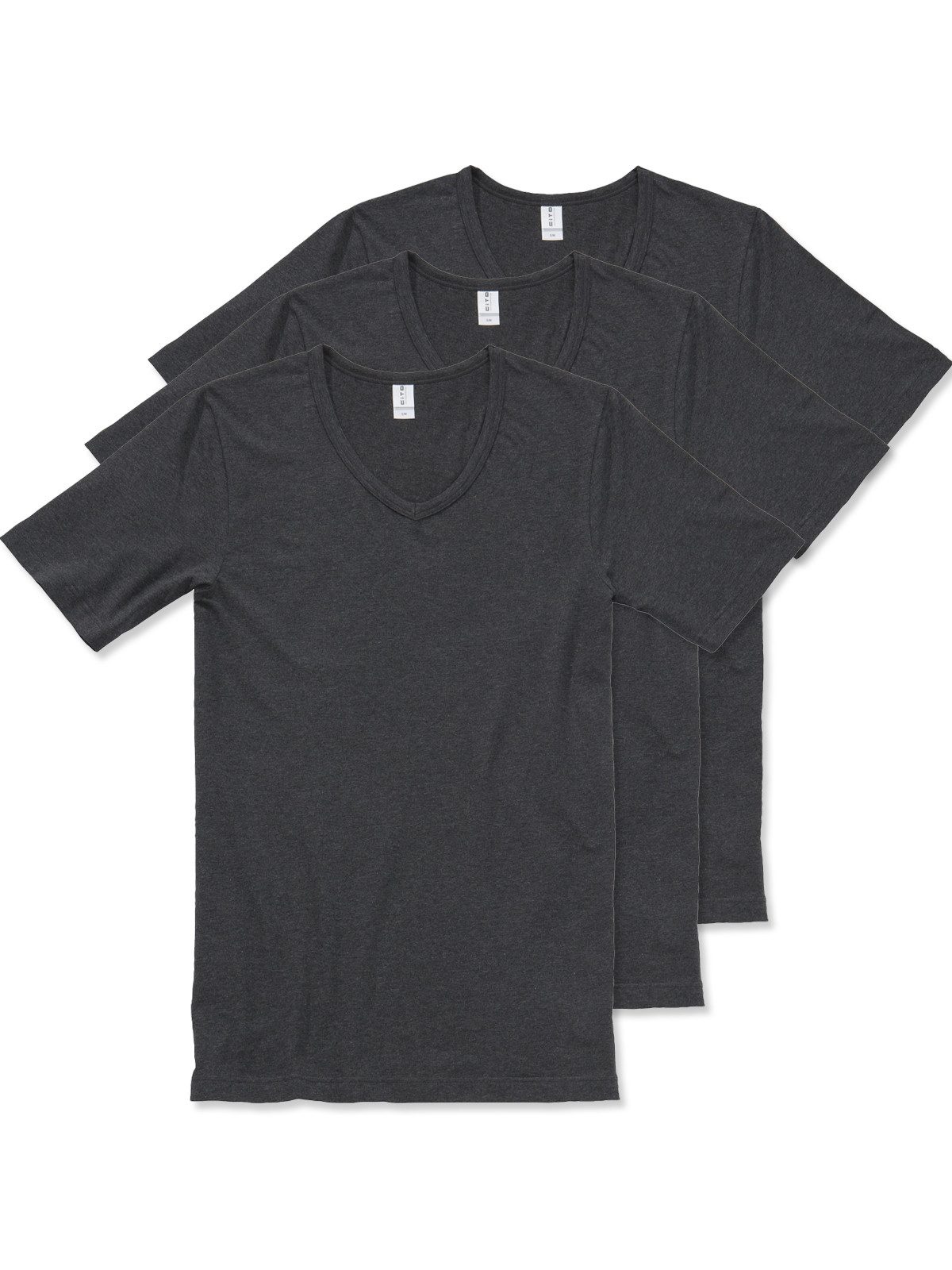 CiTO Unterziehshirt 3er Pack Herren T-Shirt V-Ausschnitt brilliant cot (Packung, 3-St) -