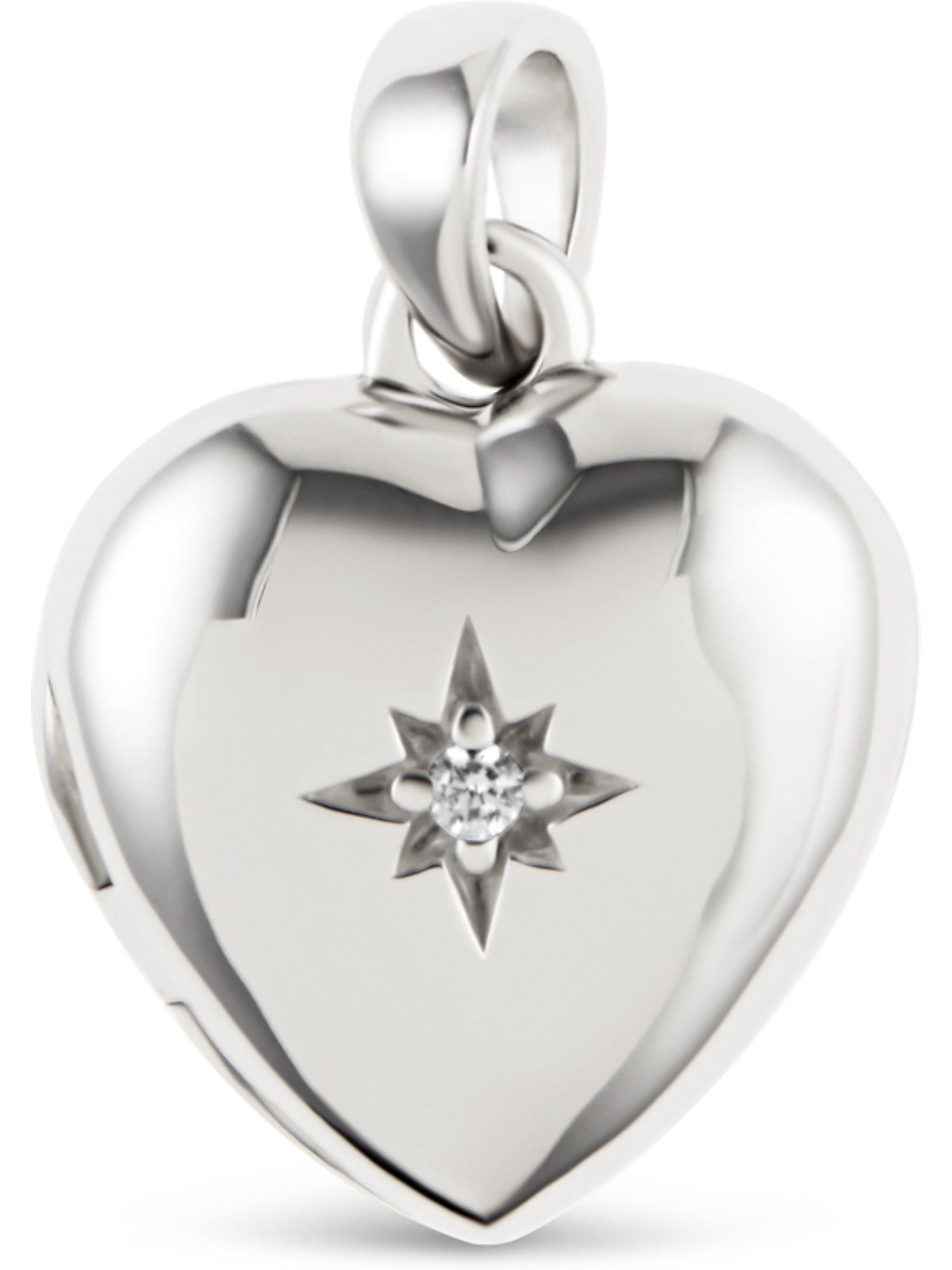 FAVS Kettenanhänger FAVS Damen-Medaillon 925er Silber Zirkonia Herz günstig online kaufen