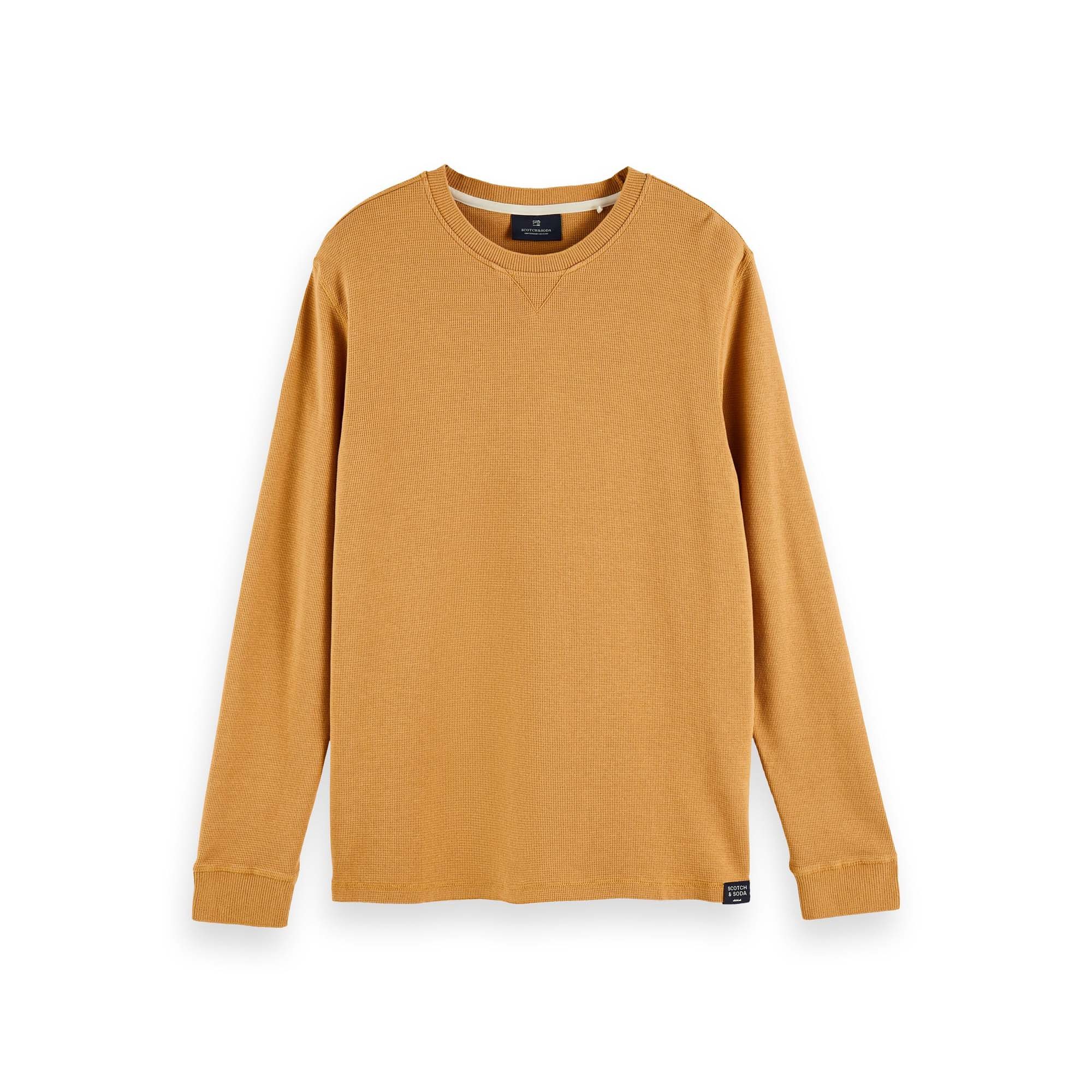 Fleecepullover Scotch & Soda Herren Langarmshirt Waffle Tee 159508