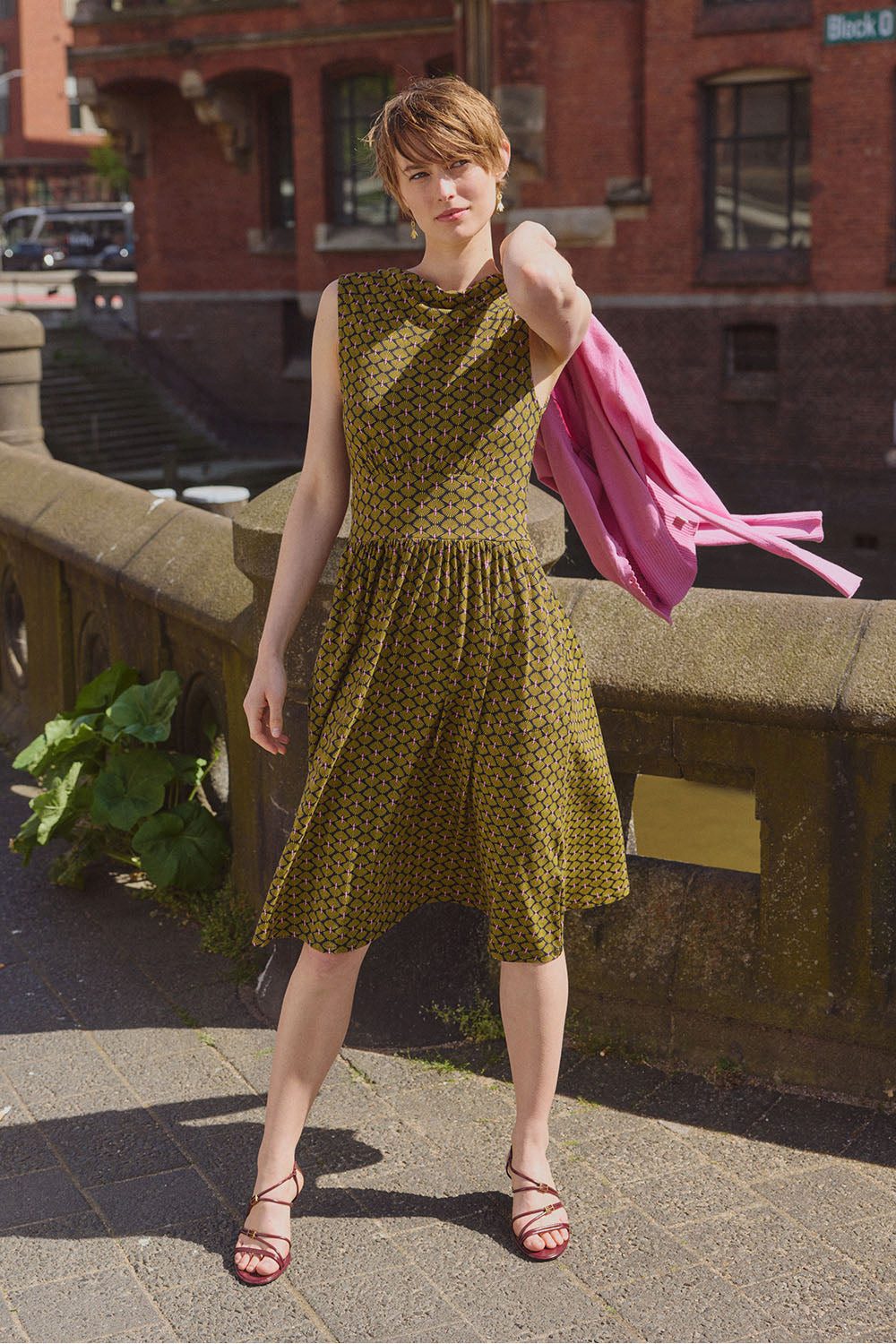 Tranquillo Sommerkleid Jerseykleid Albaa aus EcoVero™ Viskose Nachhaltiges EcoVero®-Jerseykleid mit Taschen