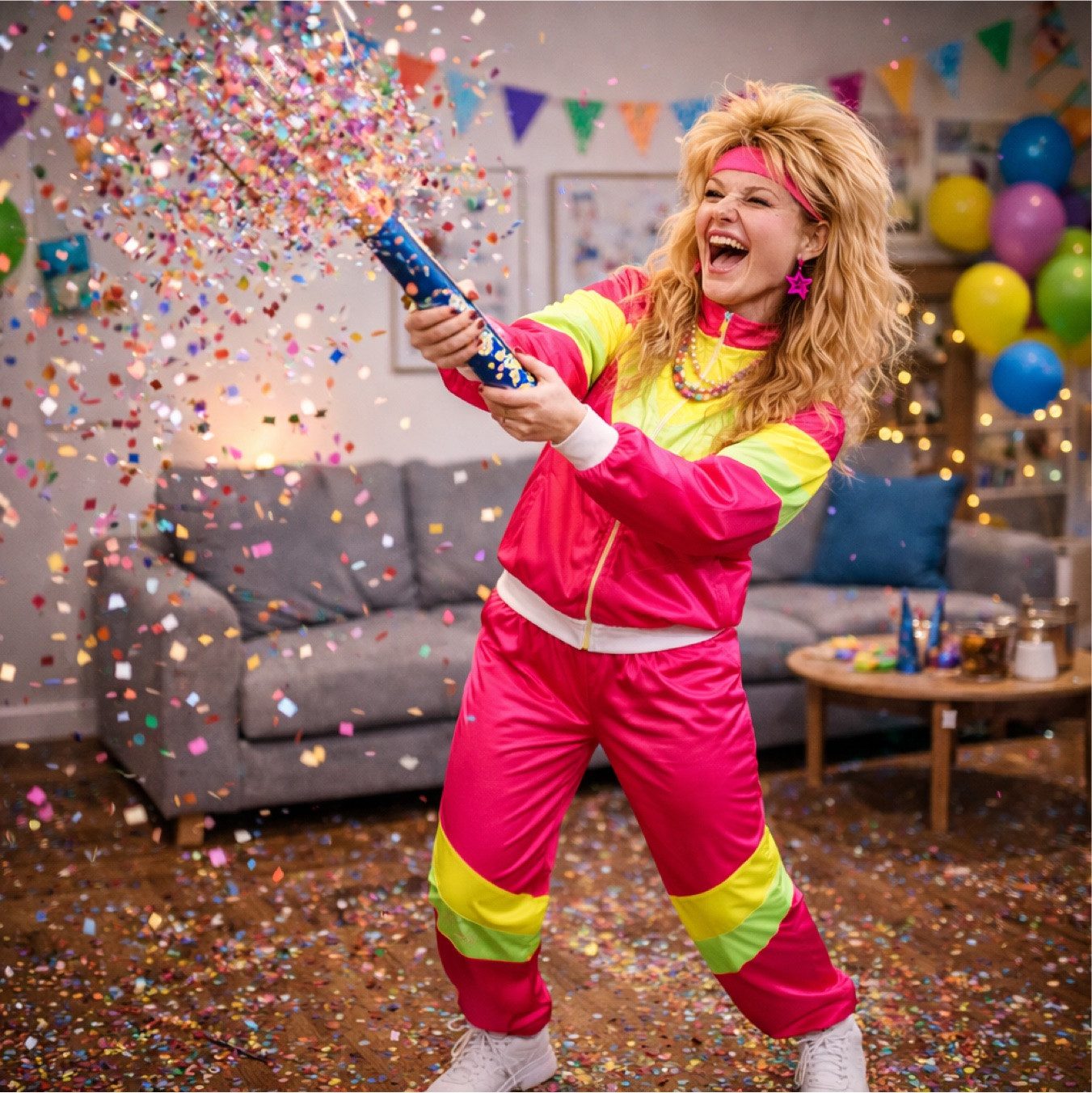 Costumed Kostüm Overall Retro – 80er-Jahre Kostüm im klassischen Vintage-Look Fasching