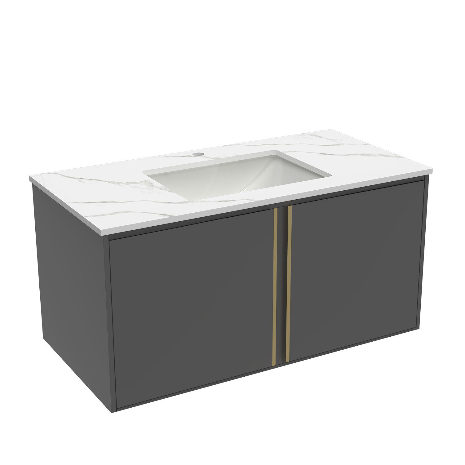 duschspa Waschtisch 60/80/100 cm Breite, Felsplatte-Becken+Sperrholzplatte günstig online kaufen