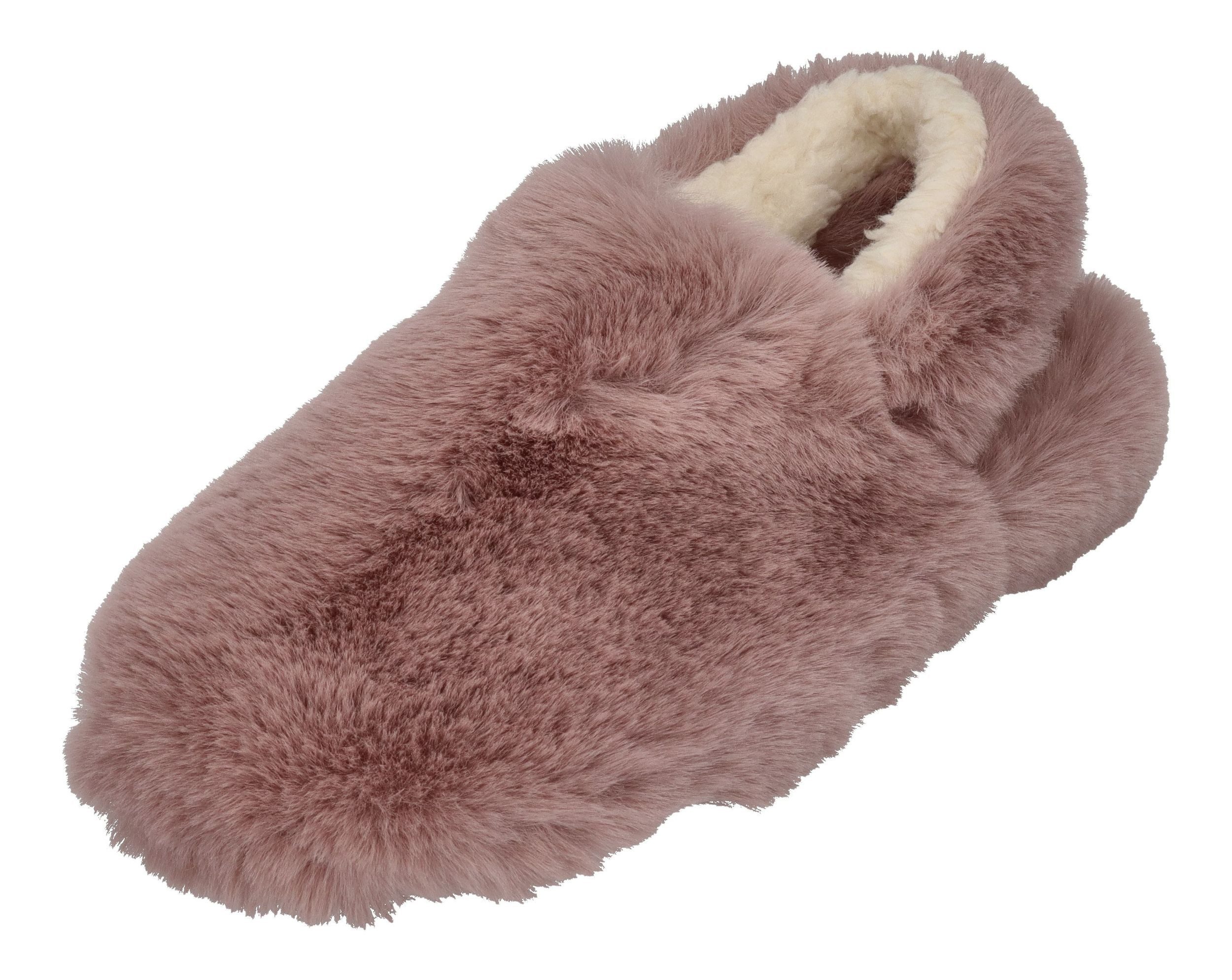 espadrij l´originale ELASTIQUE FURRY Hausschuh Rose