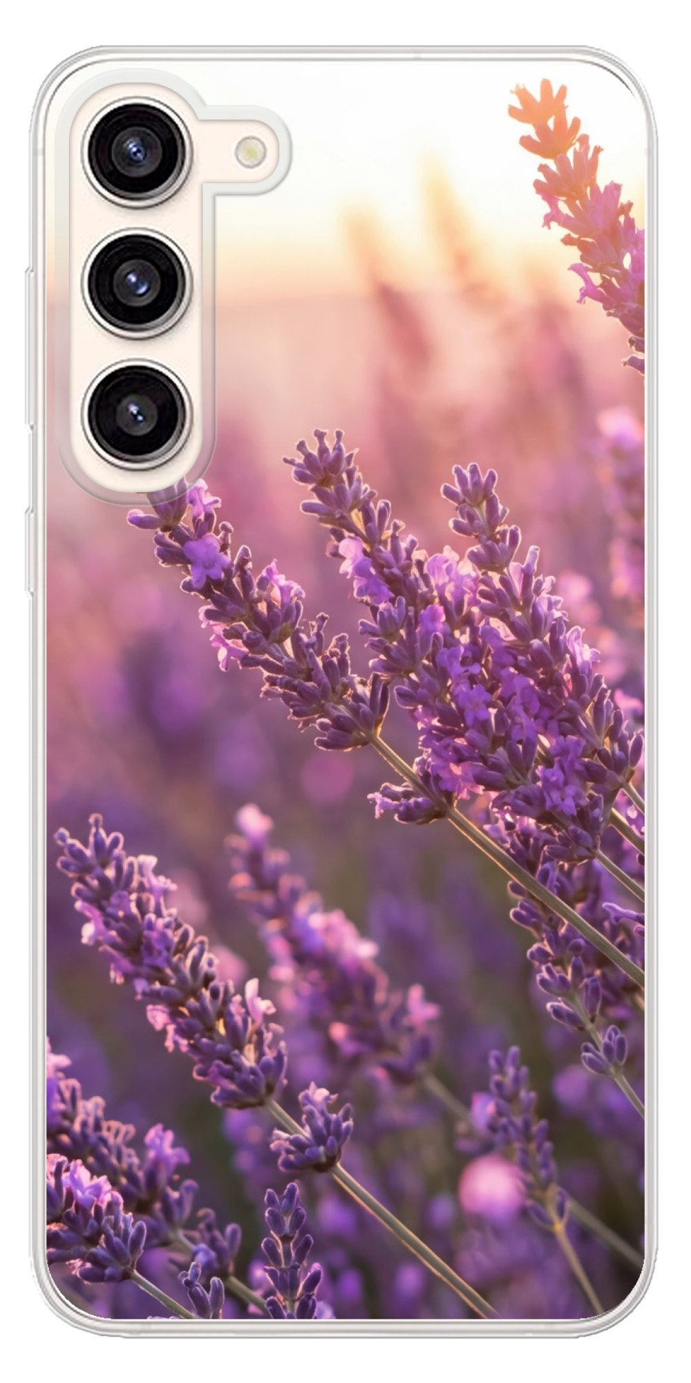 MuchoWow Handyhülle für Samsung Galaxy S23 Plus Lavendel - Lila - Sonnenlicht, Phone Case, Silikon, Schutzhülle Dünn