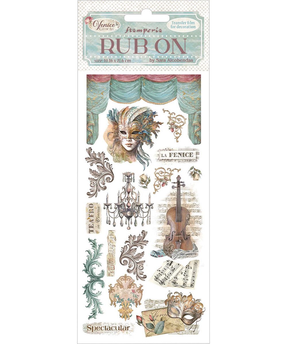 Stamperia Dekorationsfolie Rub On Transferfolie Venice, 21,6x10,2cm