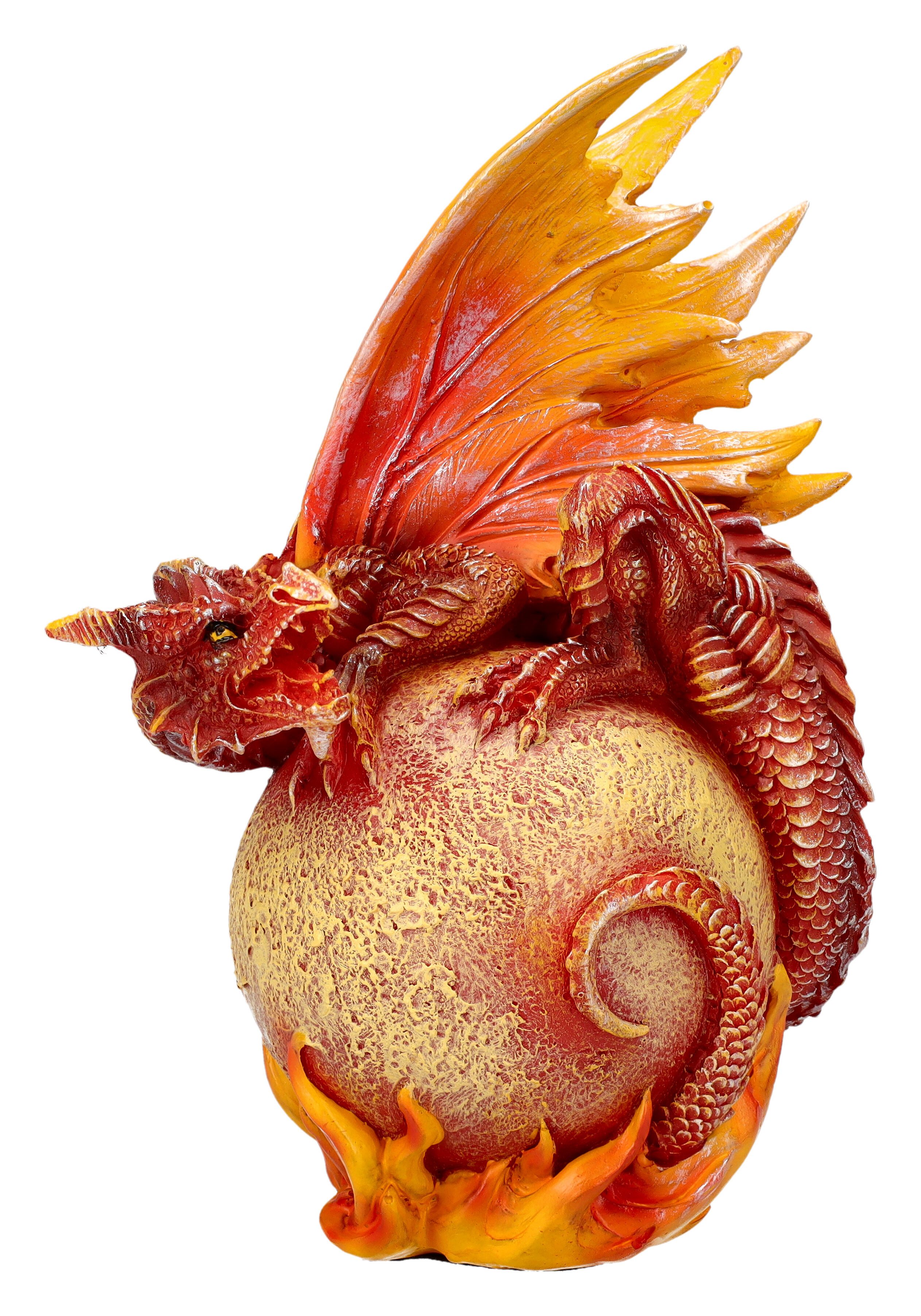 Figuren Shop GmbH Fantasy-Figur Drachen Figur - Sonnendrache - Fantasy Dekofigur Sonne Drachenfigur