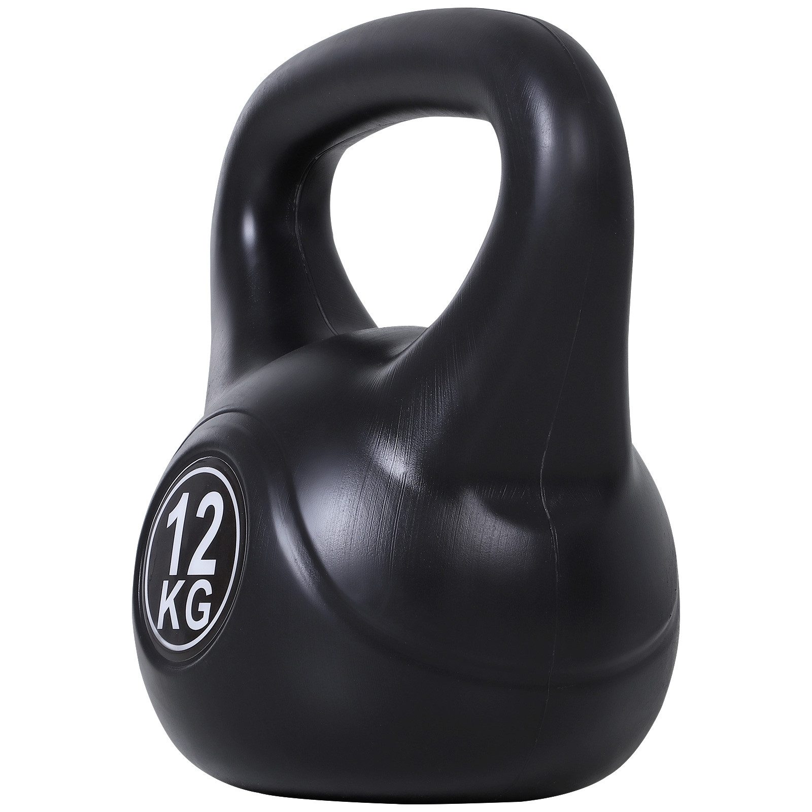 furnicato Hantel Kettlebell 12 kg Schwarz 27L x 21B x 31H cm