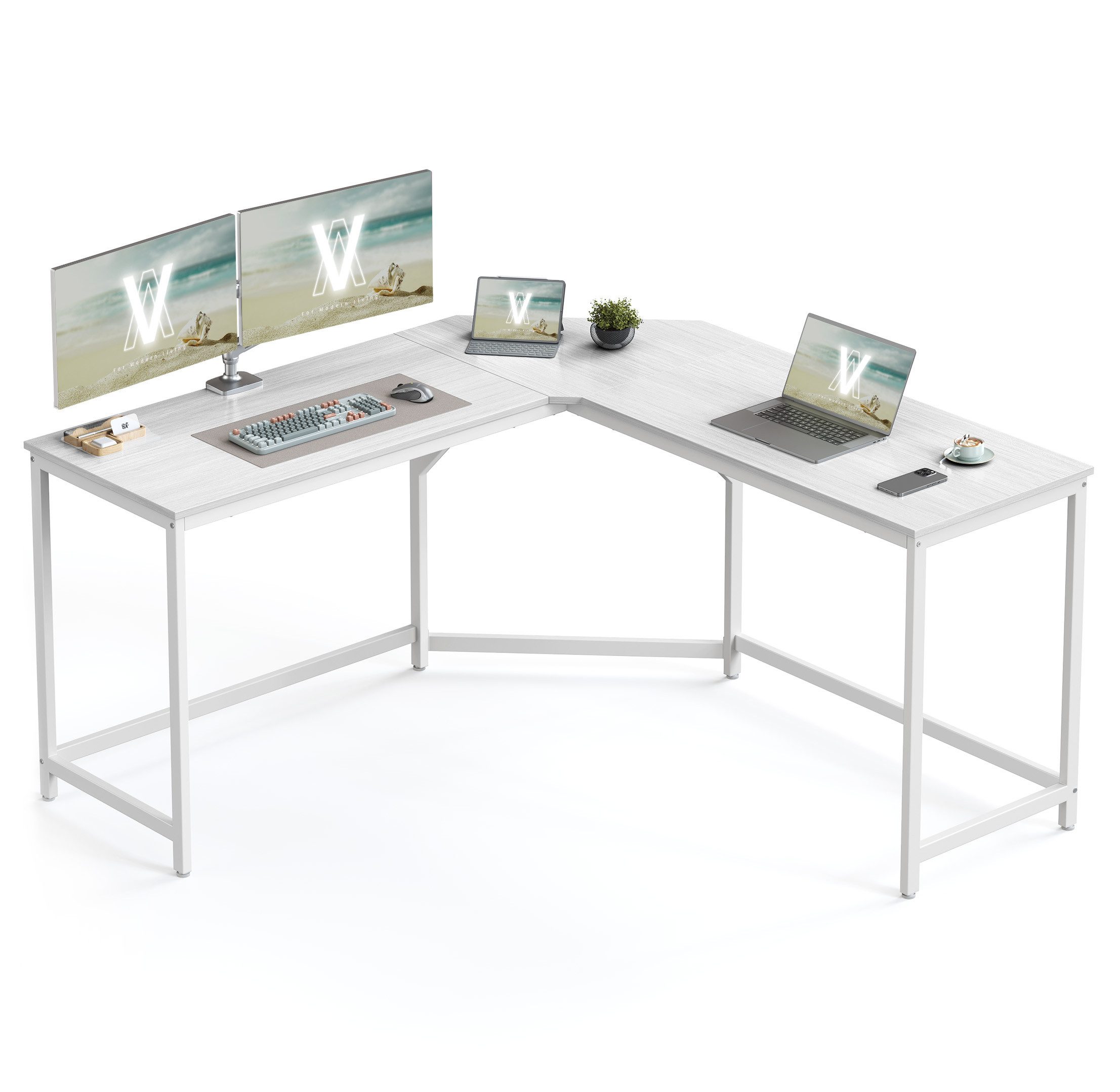 VASAGLE Schreibtisch Computertisch, 130/150 cm, L-förm Eckschreibtisch, pla günstig online kaufen