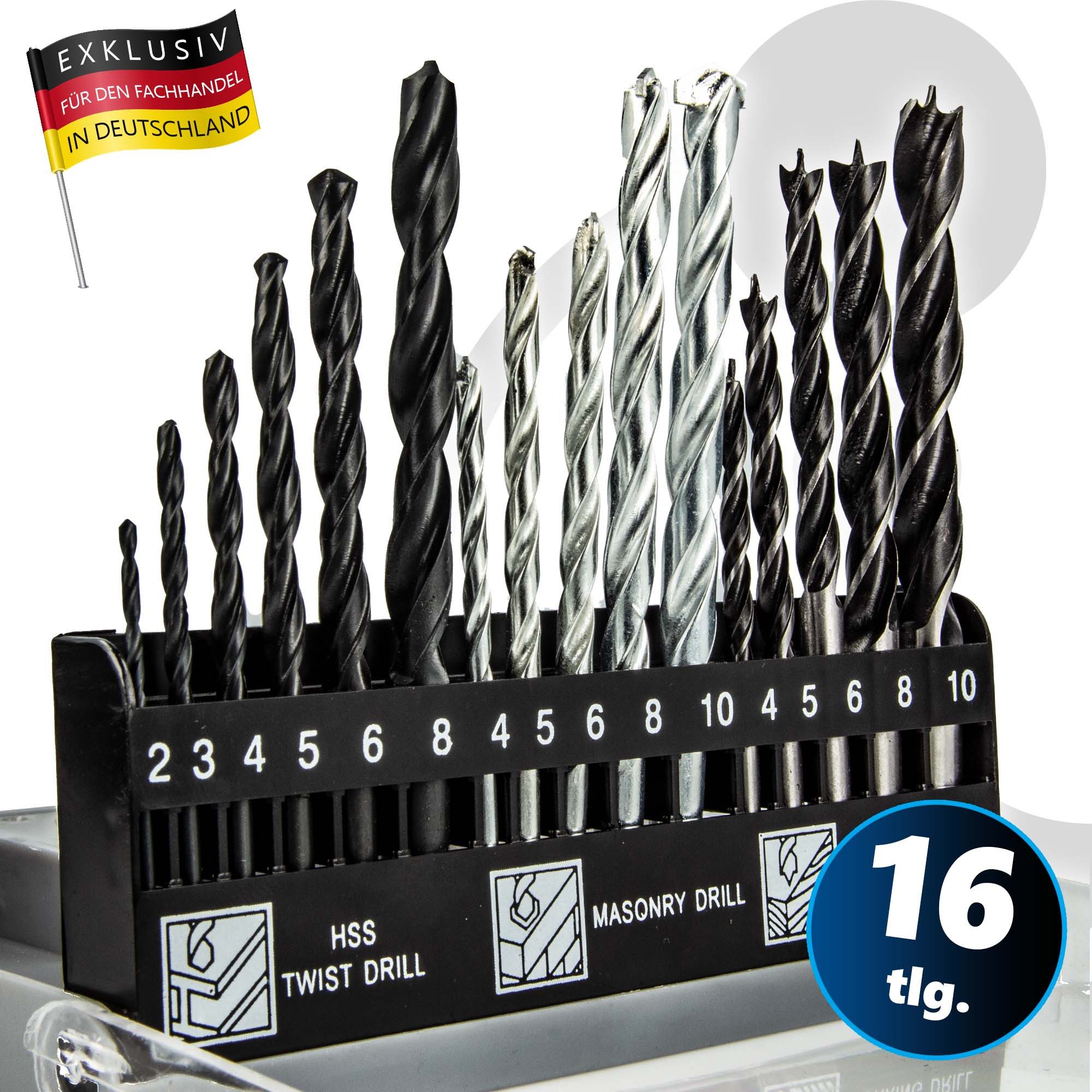 Thumbnail - E.H.G Lucas Bohrersatz Kombi-Bohrer-Satz, 6xMetall, je 5x Stein, 5x Holz, 6x Metall, in Box