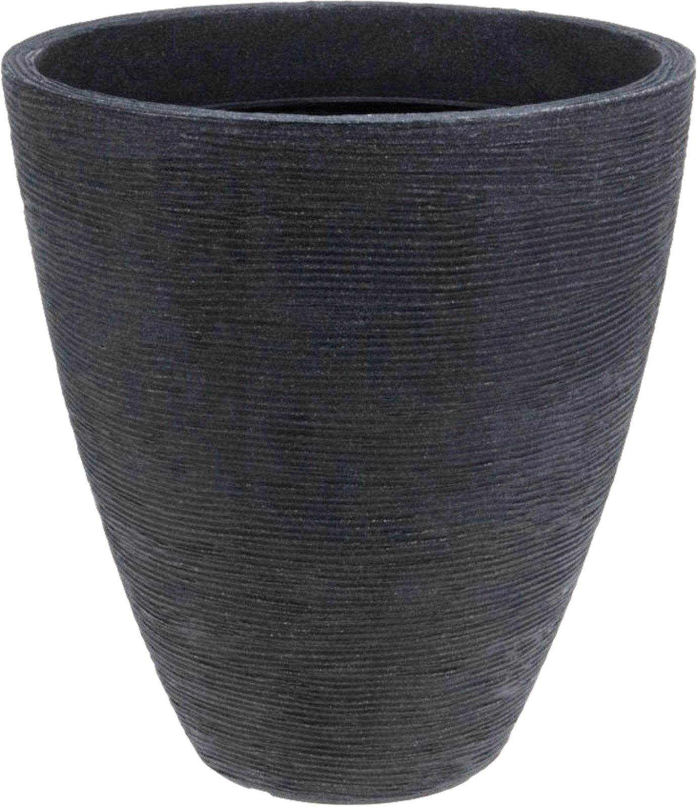 Koopman Blumentopf Anthrazit (1 St), Geriffelt, günstig online kaufen