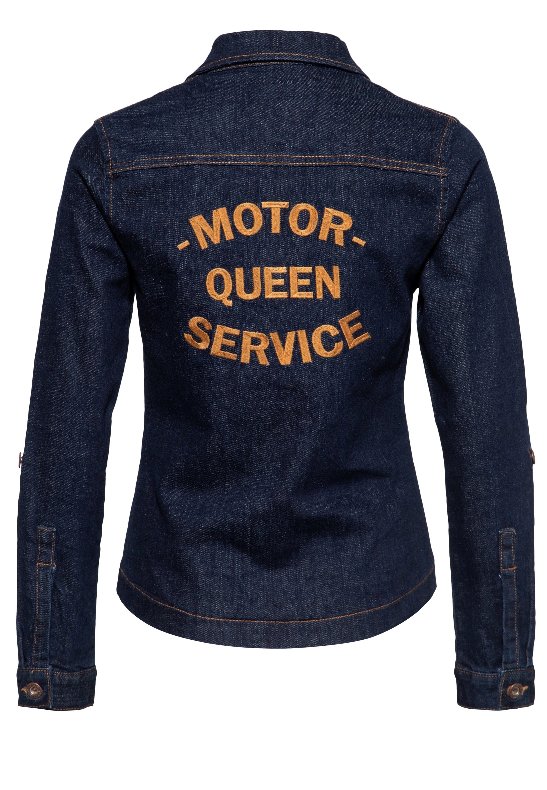 Service Workwearstyle im QueenKerosin Hemdbluse Motor Queen