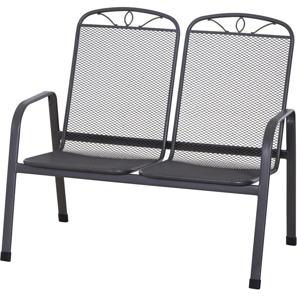 GAUTZSCH Gartenbank in matt-anthrazit - 107,5x94x65 (BxHxT)