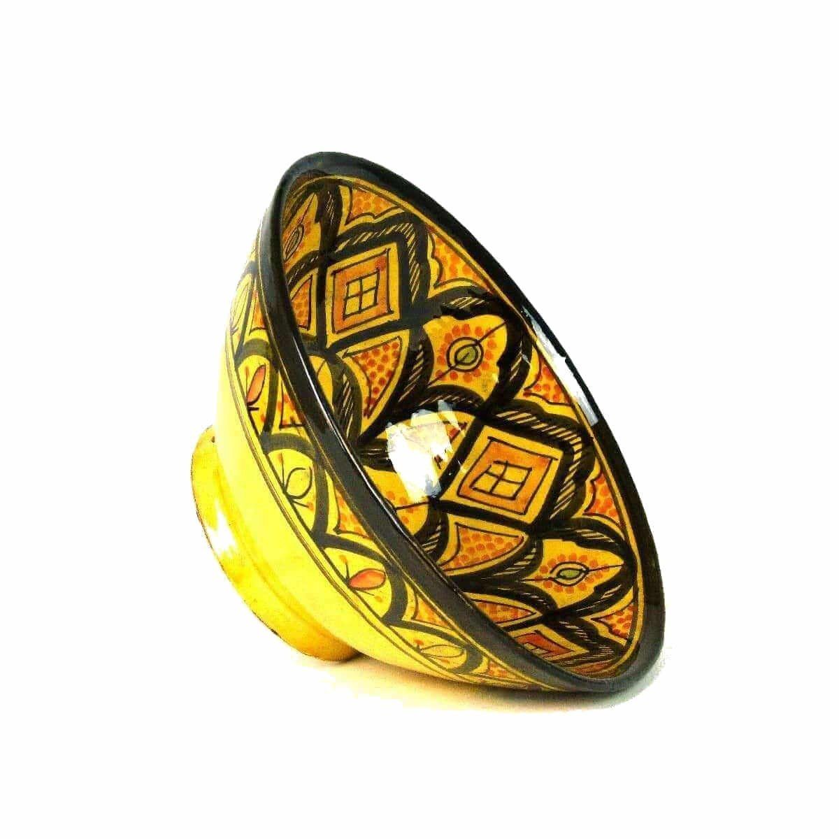 SIMANDRA Schüssel Orientalische marokkanische Keramikschale, Keramik, (XXL, 1-tlg), handrabeit Gelb