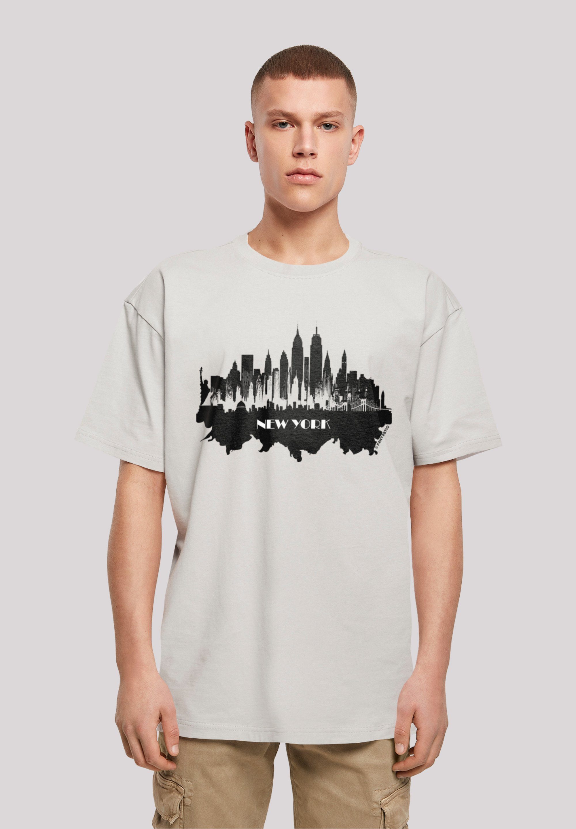F4NT4STIC T-Shirt Cities Collection - New York skyline Print lightasphalt