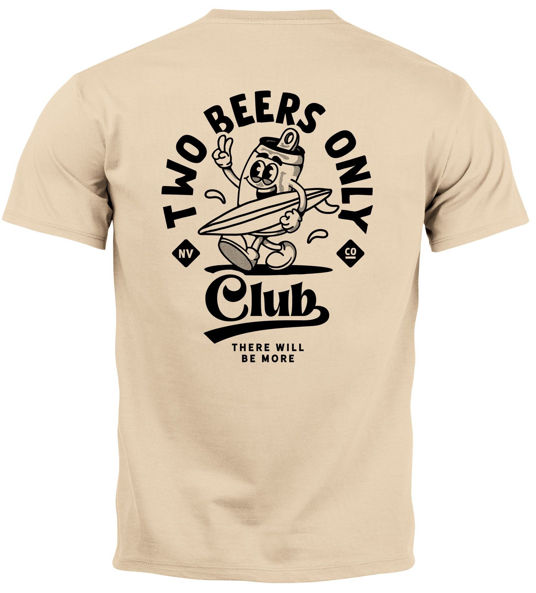 Neverless Print-Shirt Backprint T-Shirt Herren Bier Spruch Motivprint Comic günstig online kaufen