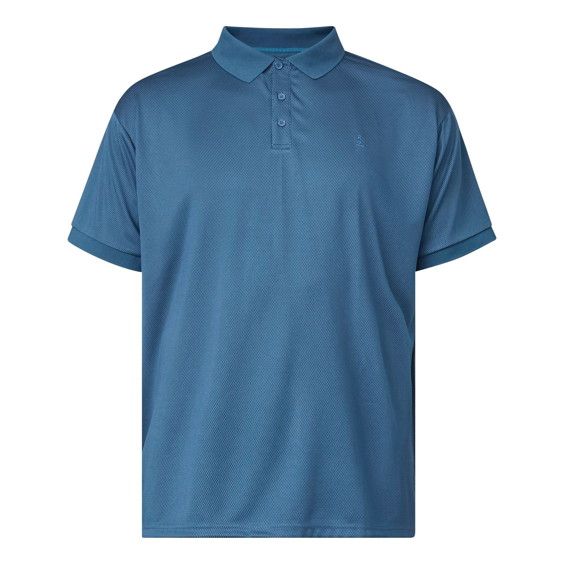 Funktionsshirt Poloshirt Cool Effekt in großen Größen von North Latitude, blau
