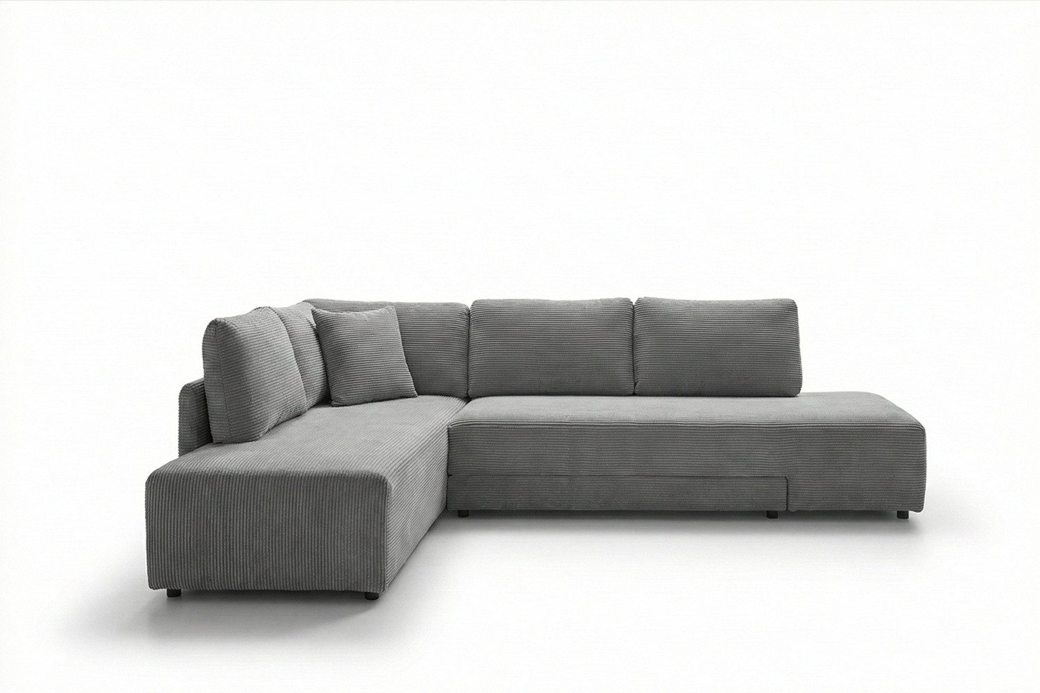 KAWOLA Schlafsofa SADIRA Ecksofa mit Schlaffunktion – Modern & Komfortabel, Eckcouch mit Cordbezug – Bettsofa – Viel Platz, hoher Wohnkomfort