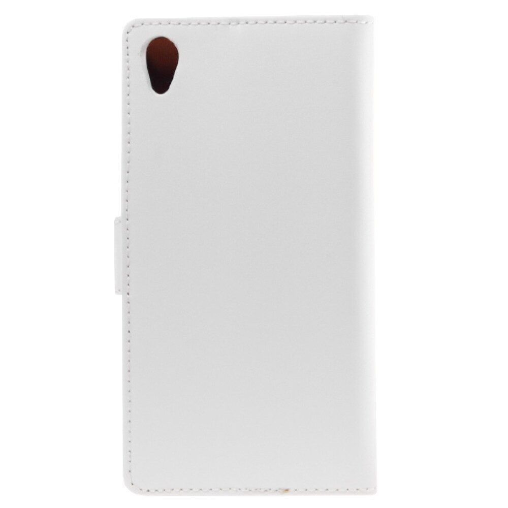 Handytasche Book Case Handyhülle für Sony Xperia Z2 Weiß Lederhülle Schutz Cover (Book Cover)