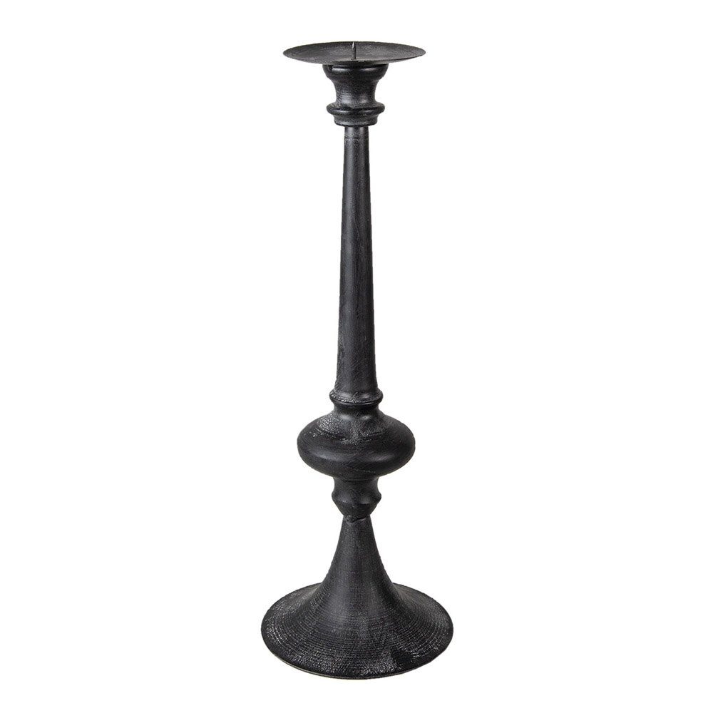 H45cm für Eef Stumpenkerzen Kerzenhalter Eisen & schwarz Clayre Kerzenständer antik Kerzenständer aus SVENNA