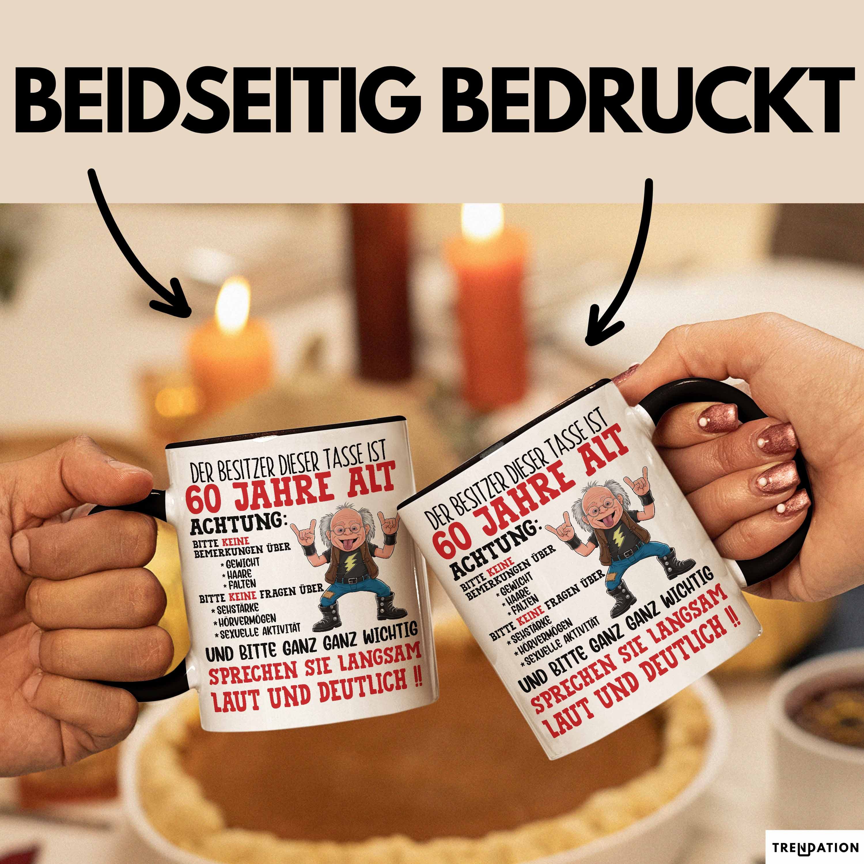 Trendation Tasse 60. Geburtstag Tasse Geschenk Der Besitzer Dieser Tasse Ist 60 Jahre A – Bild 2 von 5