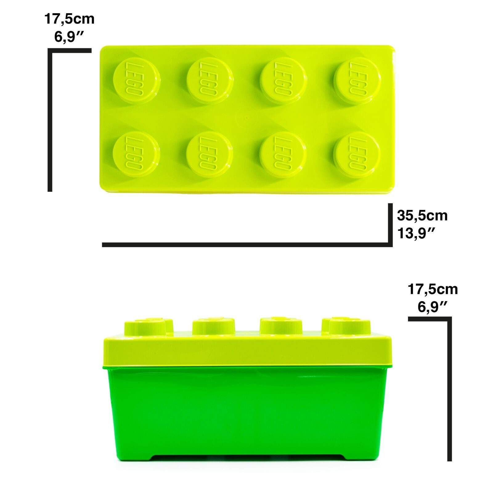 LEGO® Aufbewahrungsbox LEGO: grüne Aufbewahrungsbox, 5 Stück – Bild 5 von 5