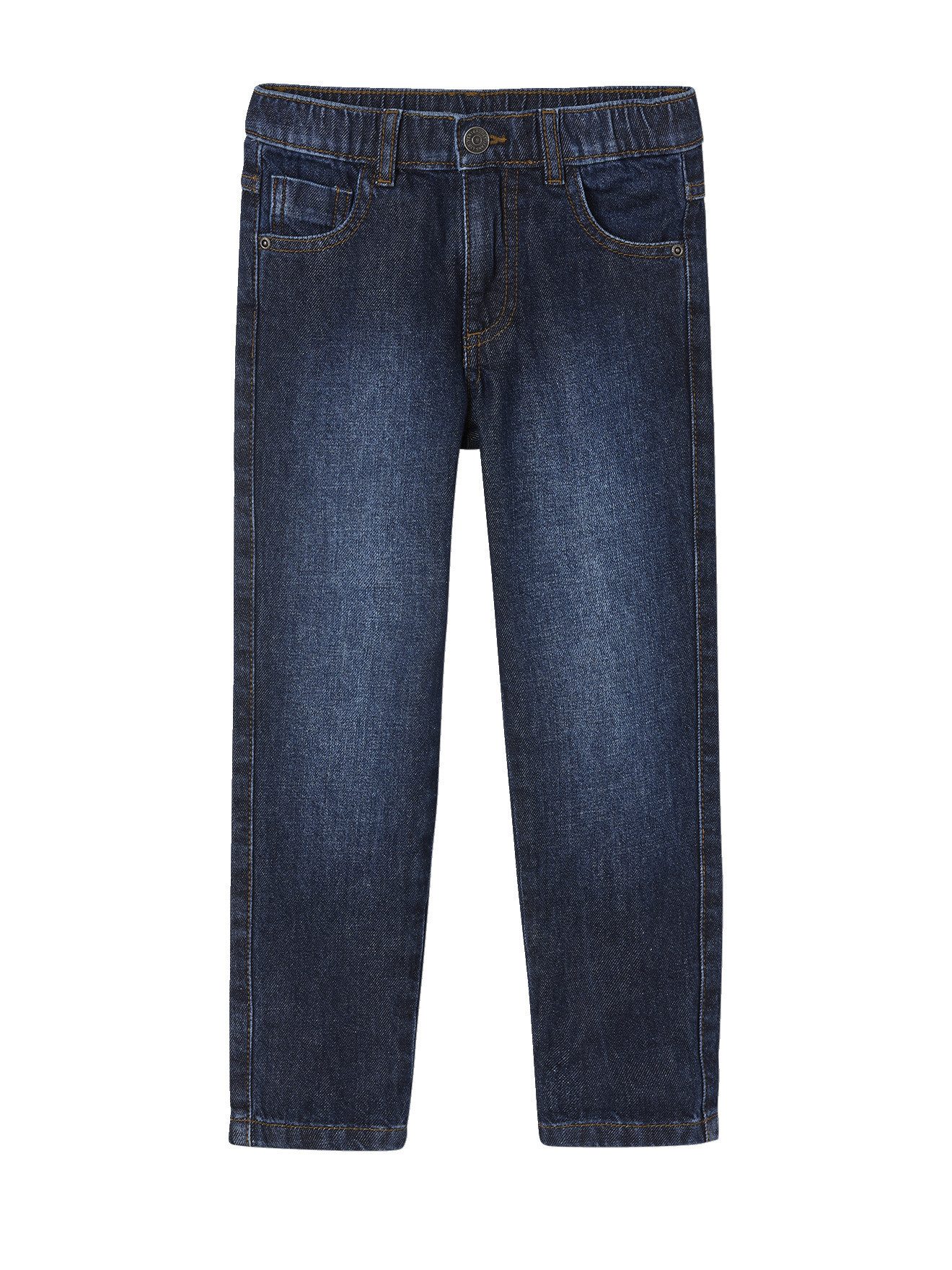 vertbaudet 7/8-Caprijeans Weite Kinder Jeans mit verstellbarem Dehnbund