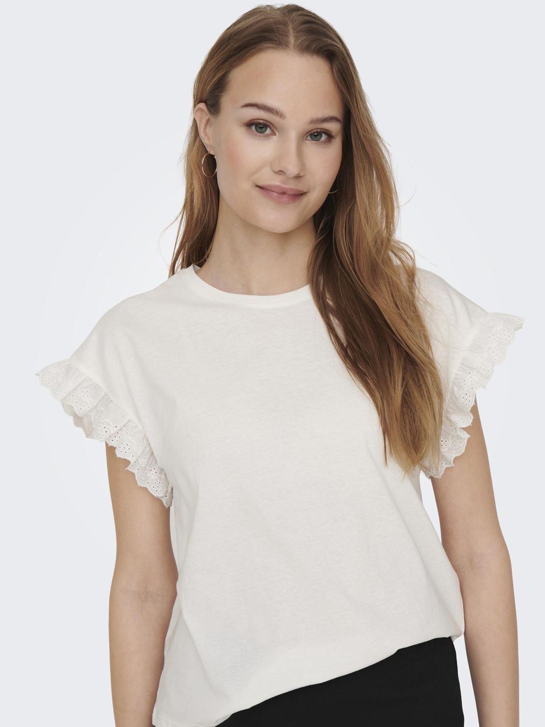 ONLY Rundhalsshirt ONLIRIS S/S EMB TOP günstig online kaufen