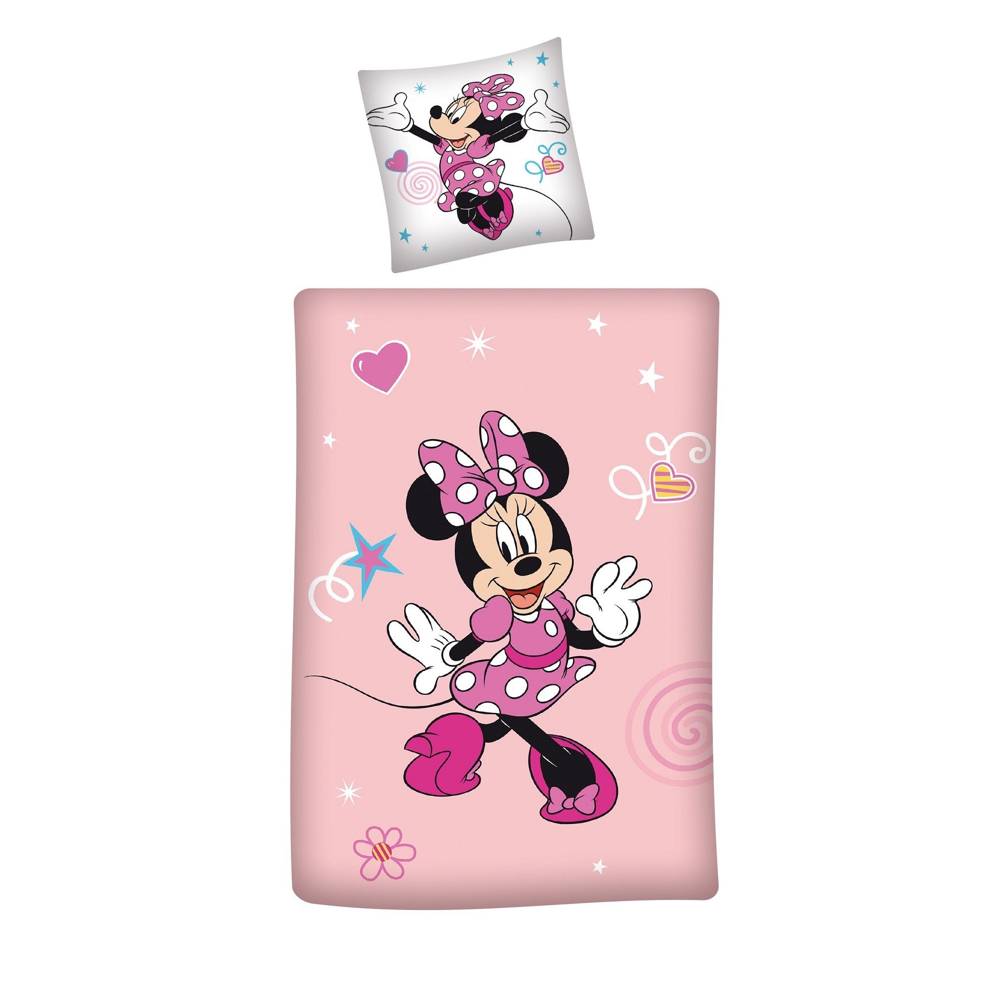Familando Kinderbettwäsche Disney Minnie Maus 135x200 günstig online kaufen