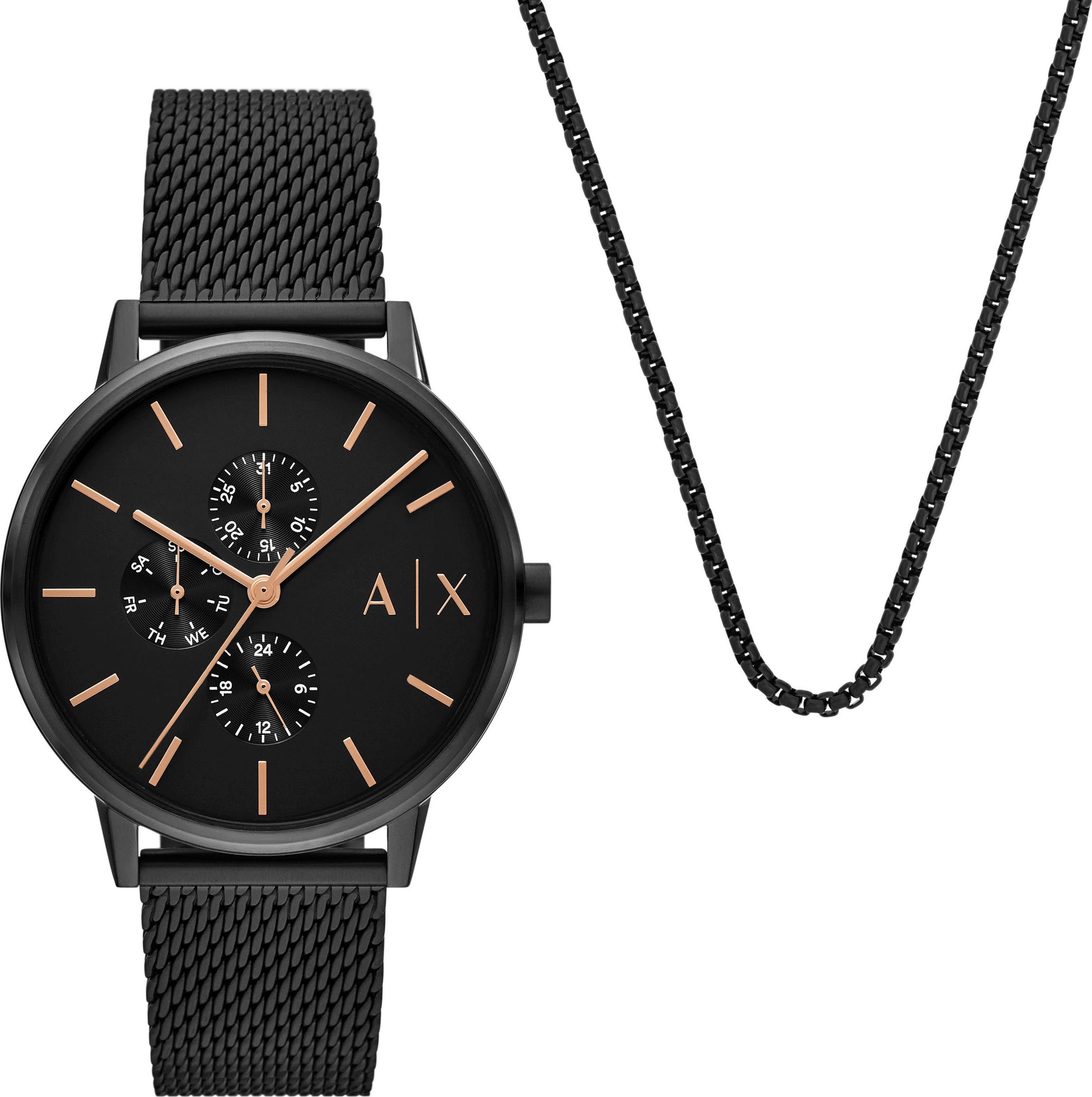 ARMANI EXCHANGE Multifunktionsuhr, (Set,...