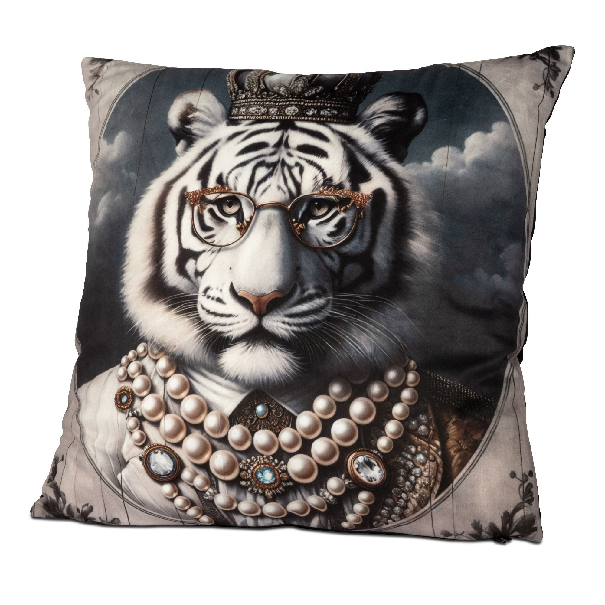 formano Dekokissen Samt, Höhe: cm, Farbe: Mehrfarbig, Motiv: Tiger