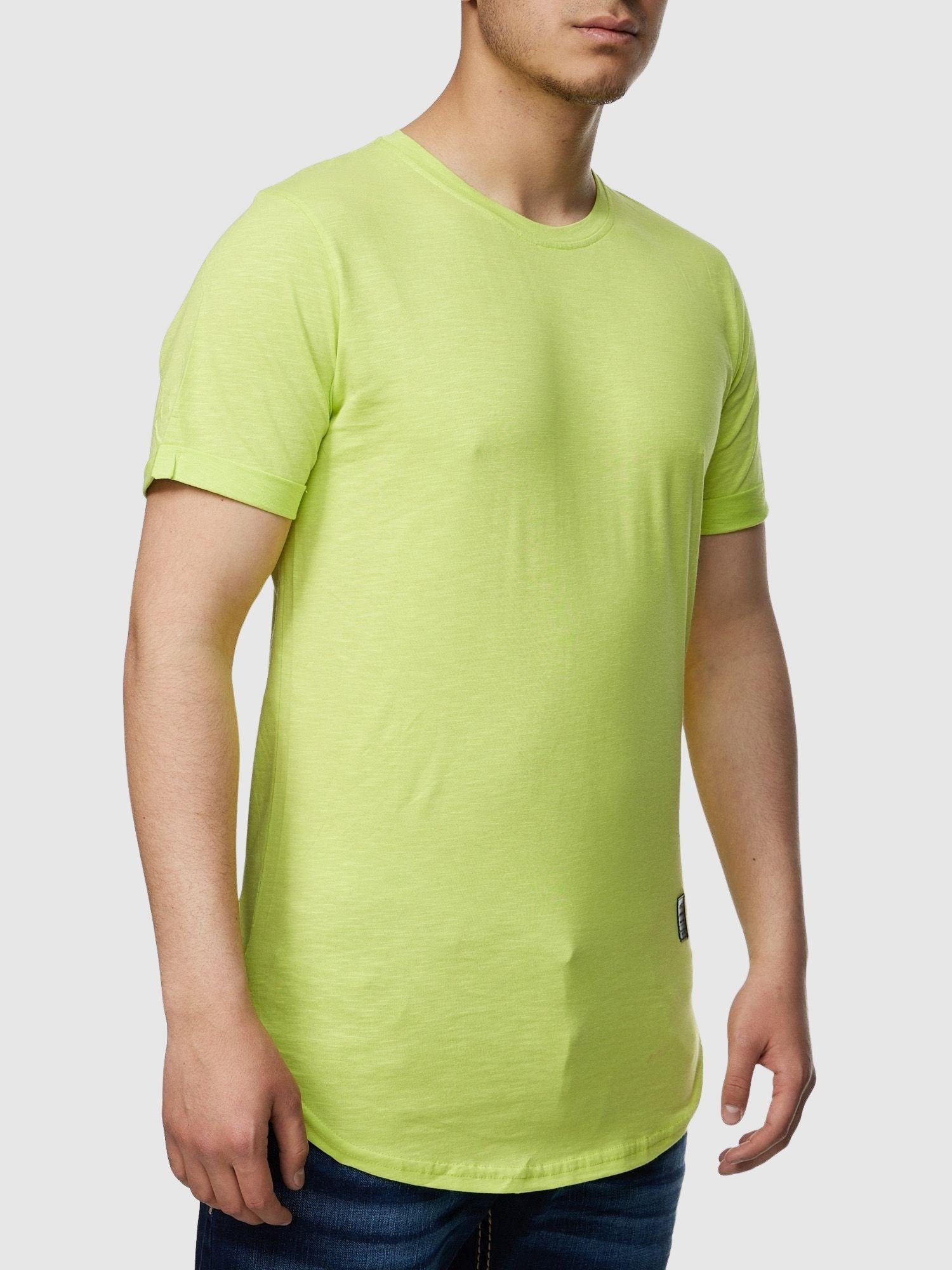 John Kayna T-Shirt John Casual Limone (Shirt Kayna Freizeit Polo 1-tlg) TS-3659 Fitness Kurzarmshirt T-Shirt Tee