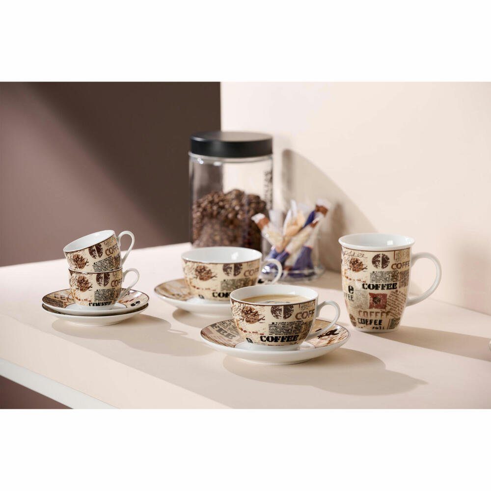 Ritzenhoff & Breker Espressotasse Crema 4-tlg. Beige 90 ml, Porzellan