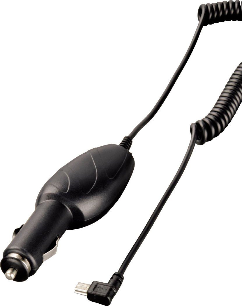 Hama Kfz-Ladekabel mit abgewinkeltem miniUSB, 1A, Kfz-Ladegerät USB-Ladegerät