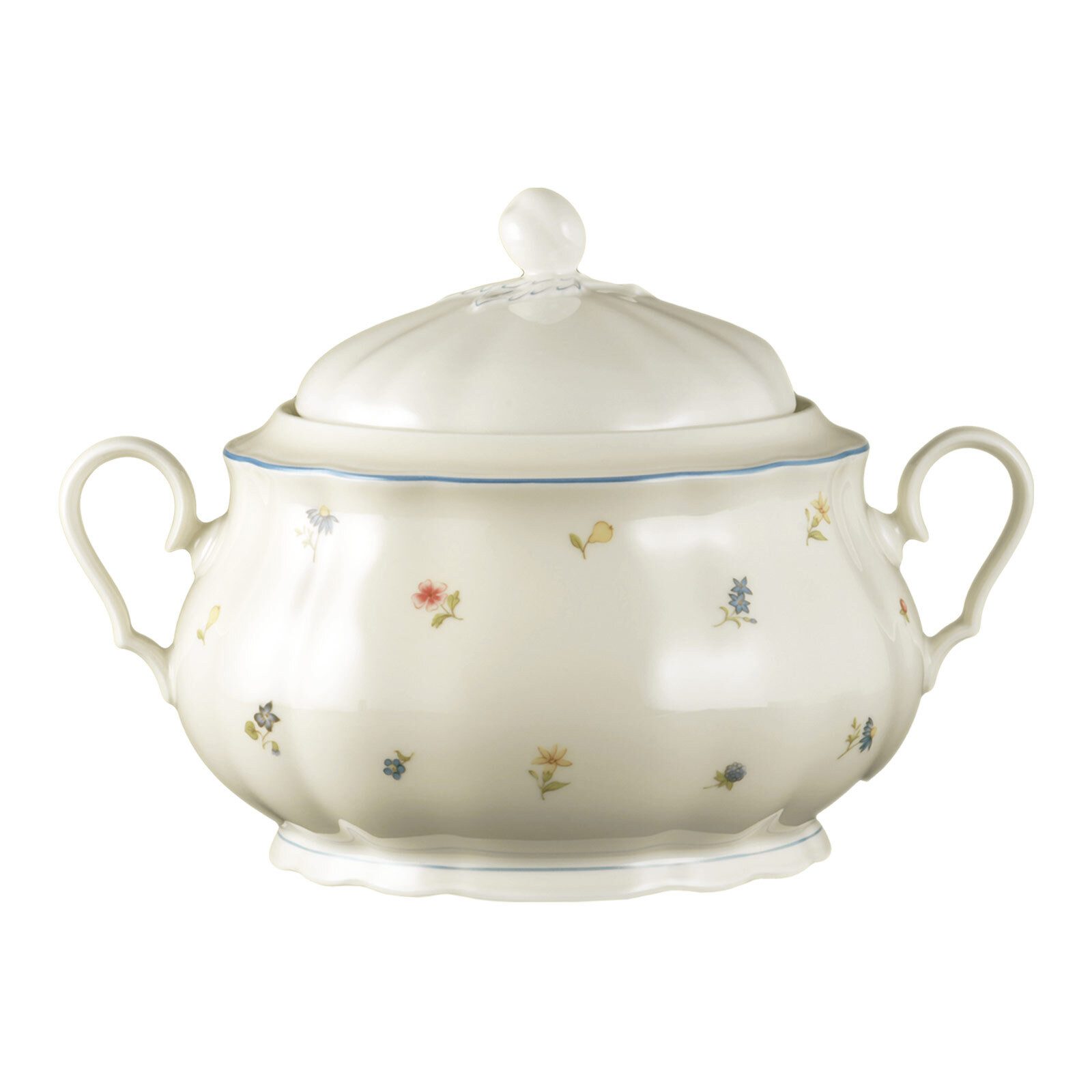 Seltmann Weiden Schale Marieluise Elfenbein Streublume Terrine mit Deckel, Porzellan, (1x Terrine, 1-tlg)