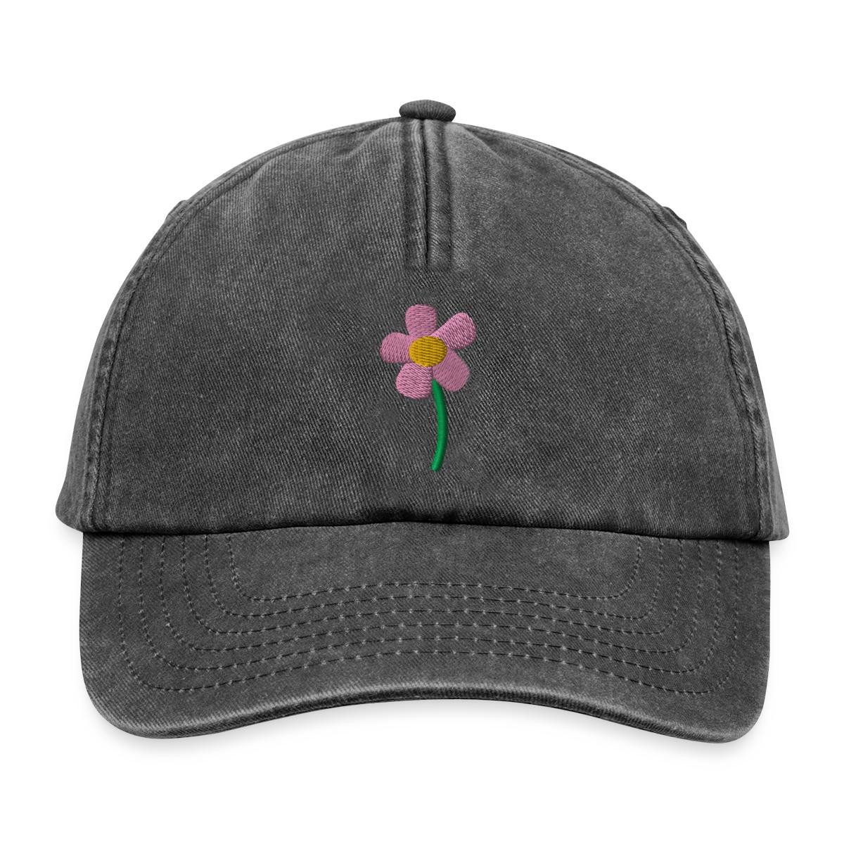 Baseball Cap Stickmotiv Frühlingsblume Für Gartenliebe Vintage Cap