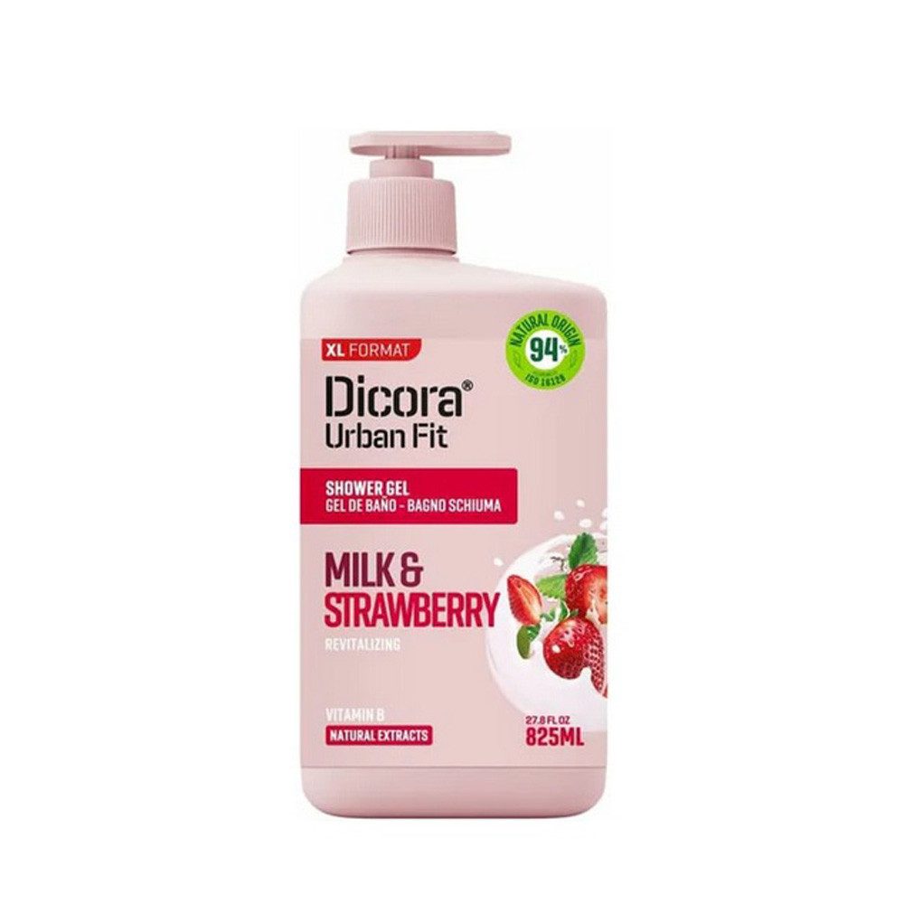Duschgel DICORA Duschgel mit Milch und Erdbeerextrakt 825ml